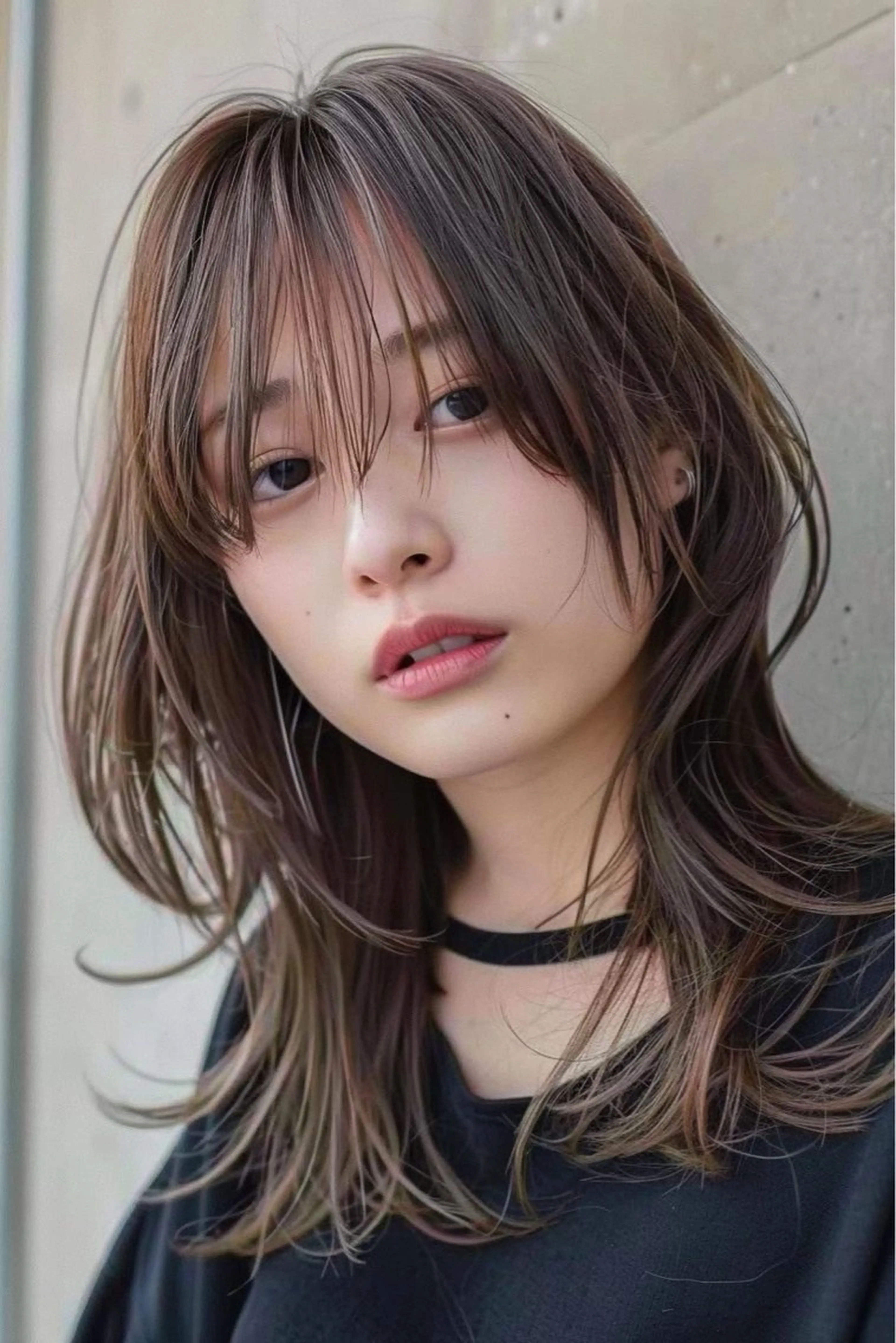 セミロング カット ヘアカラー トリートメント 艶感カラー ハイトーン/YUTOのヘアスタイル