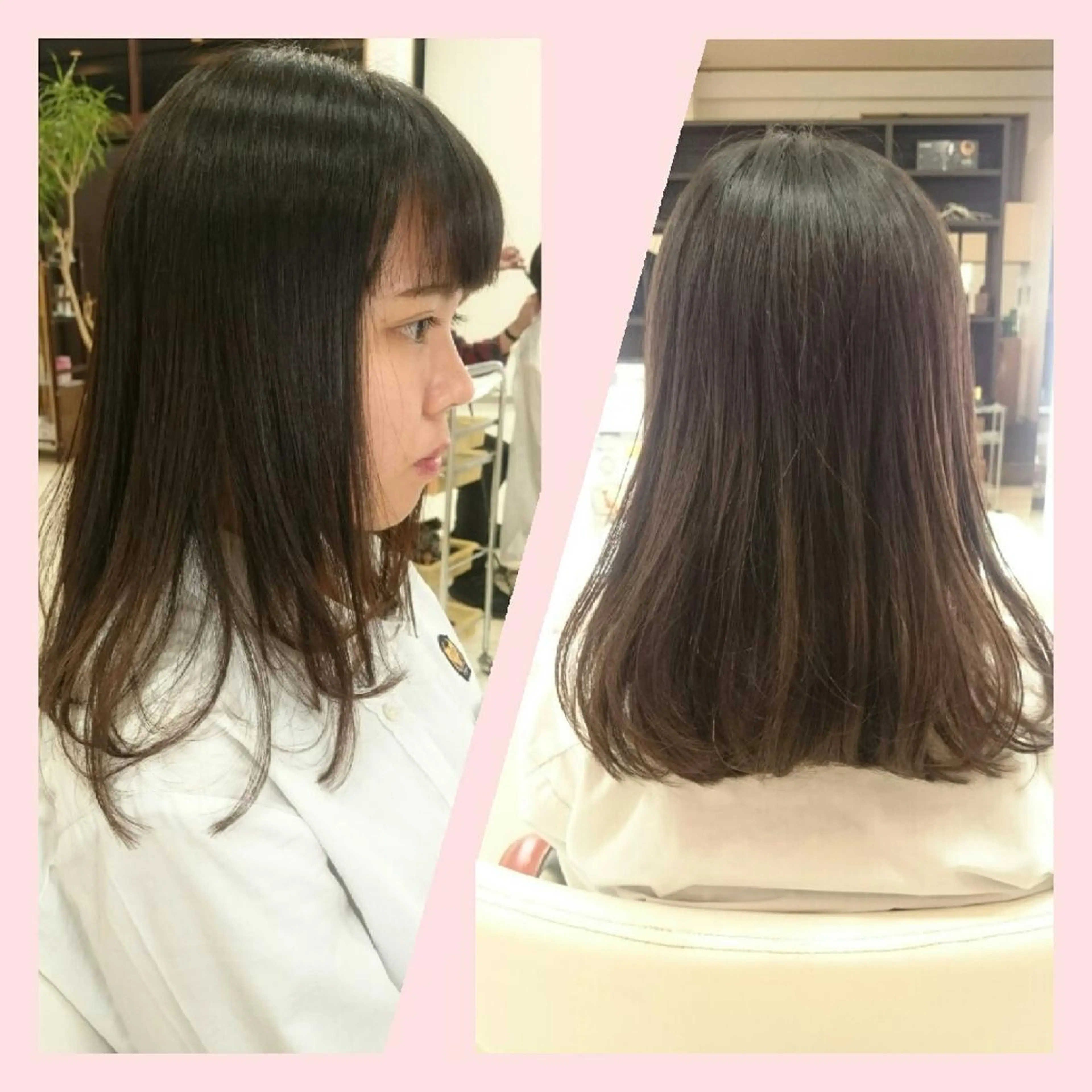 セミロング キンジョウ エナミのヘアスタイル