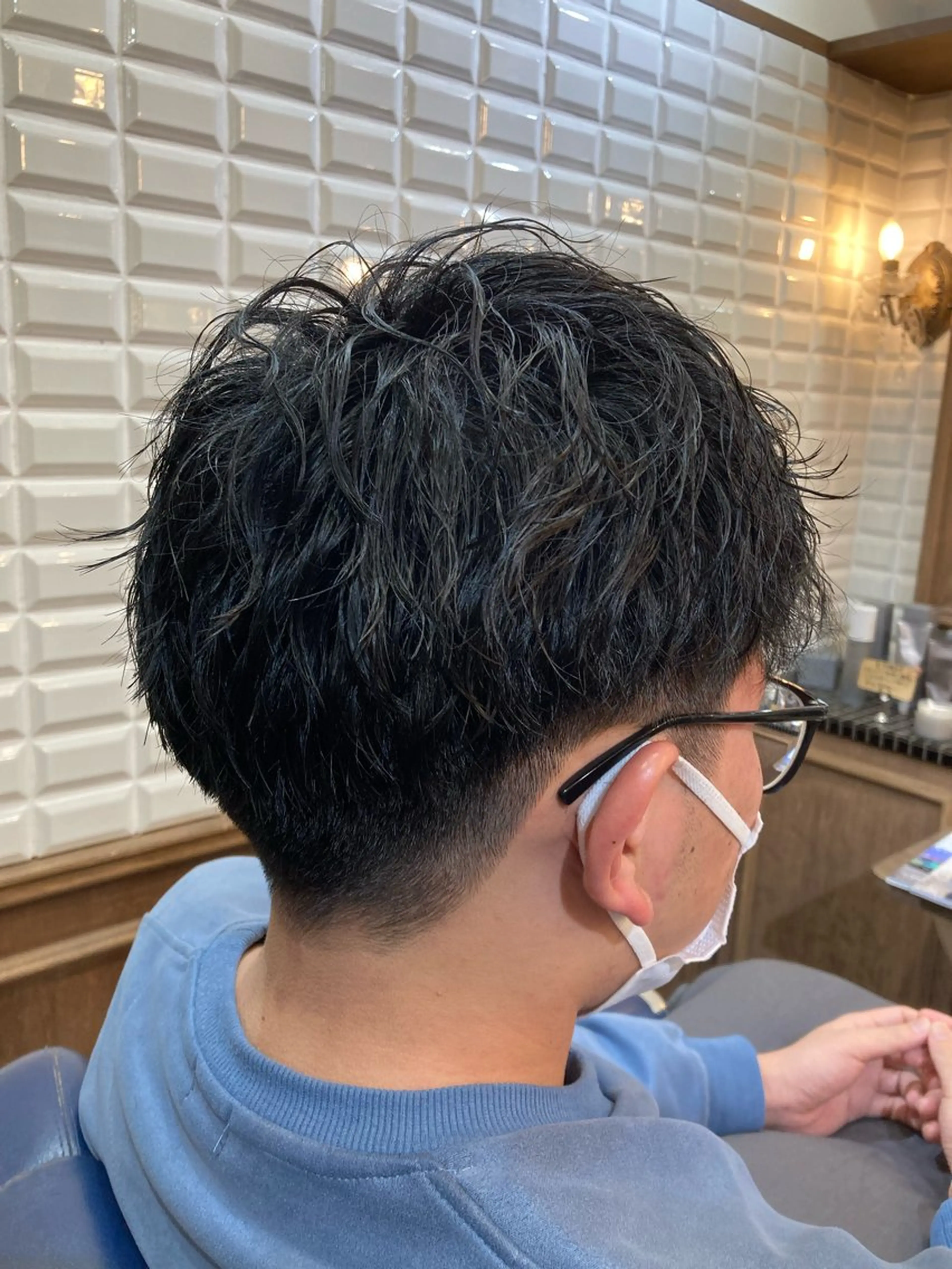 ショート メンズ メンズパーマ ルピナス中田店長 山口大地のヘアスタイル