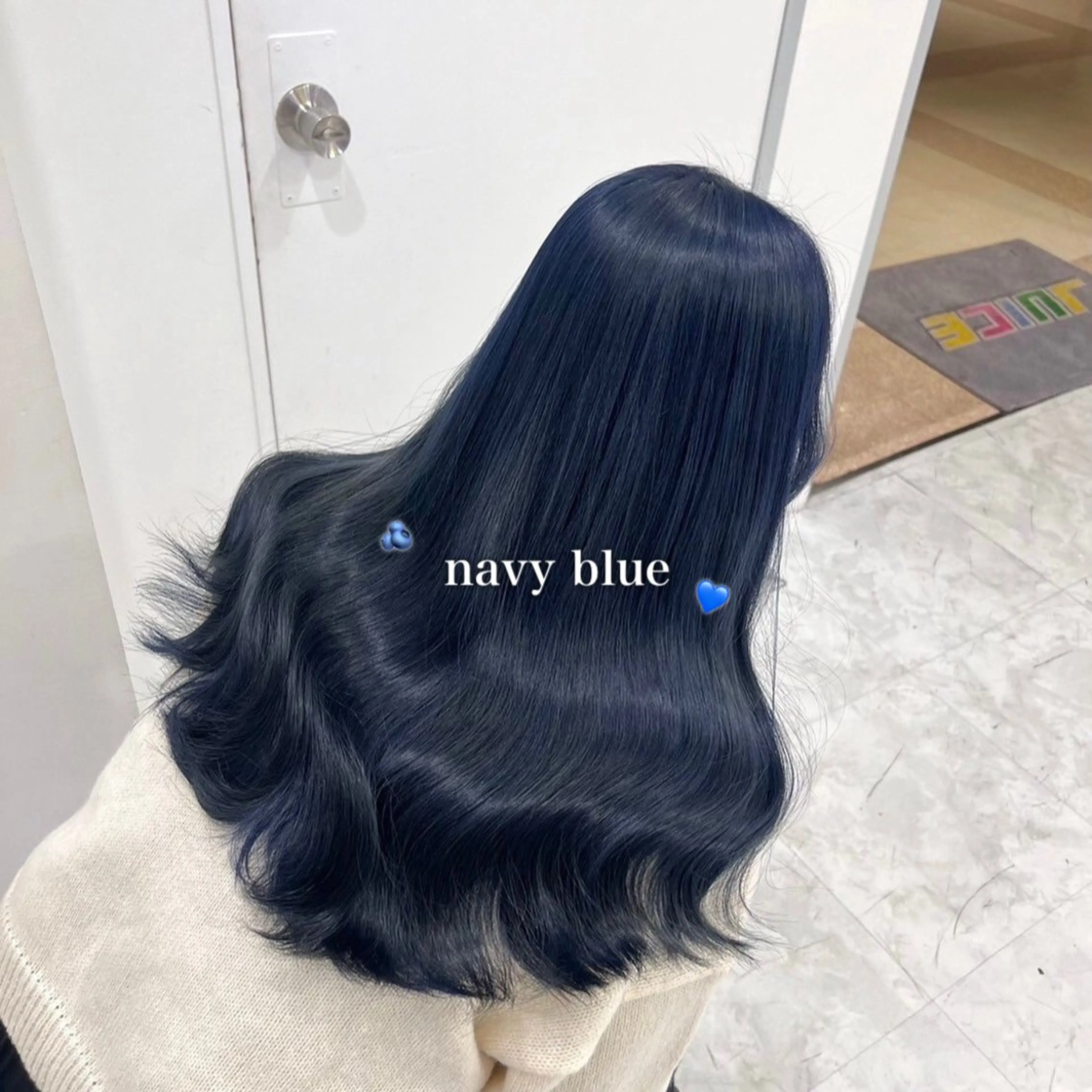 ロング カラー カット ヘアカラー トリートメント 韓国っぽ♡寒色/暗髪 🫧MOEKA🦋のヘアスタイル