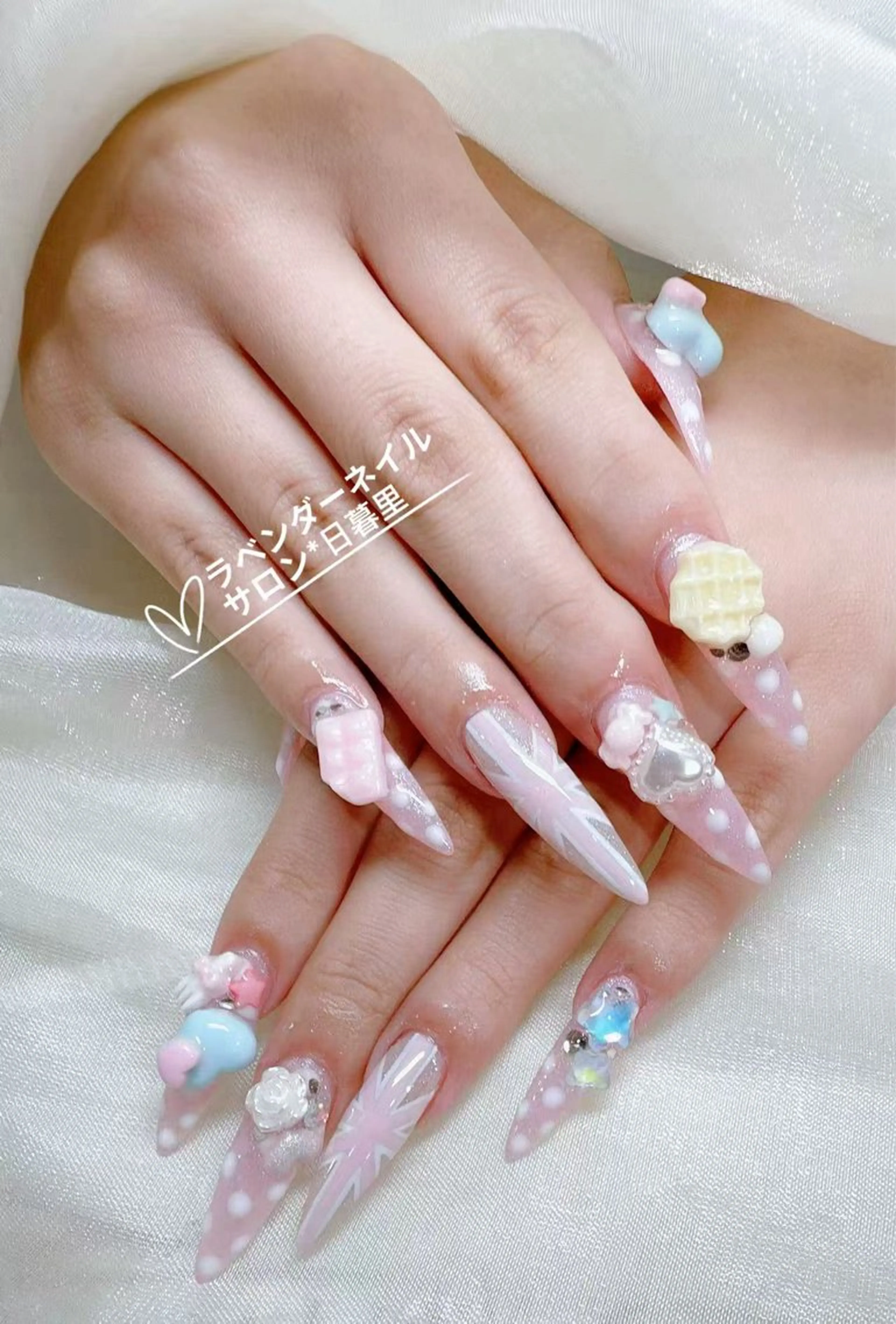 ネイル 持ち込み ハンドネイル ラベンダー💖日暮里 ルル💖ネイルのネイルデザイン