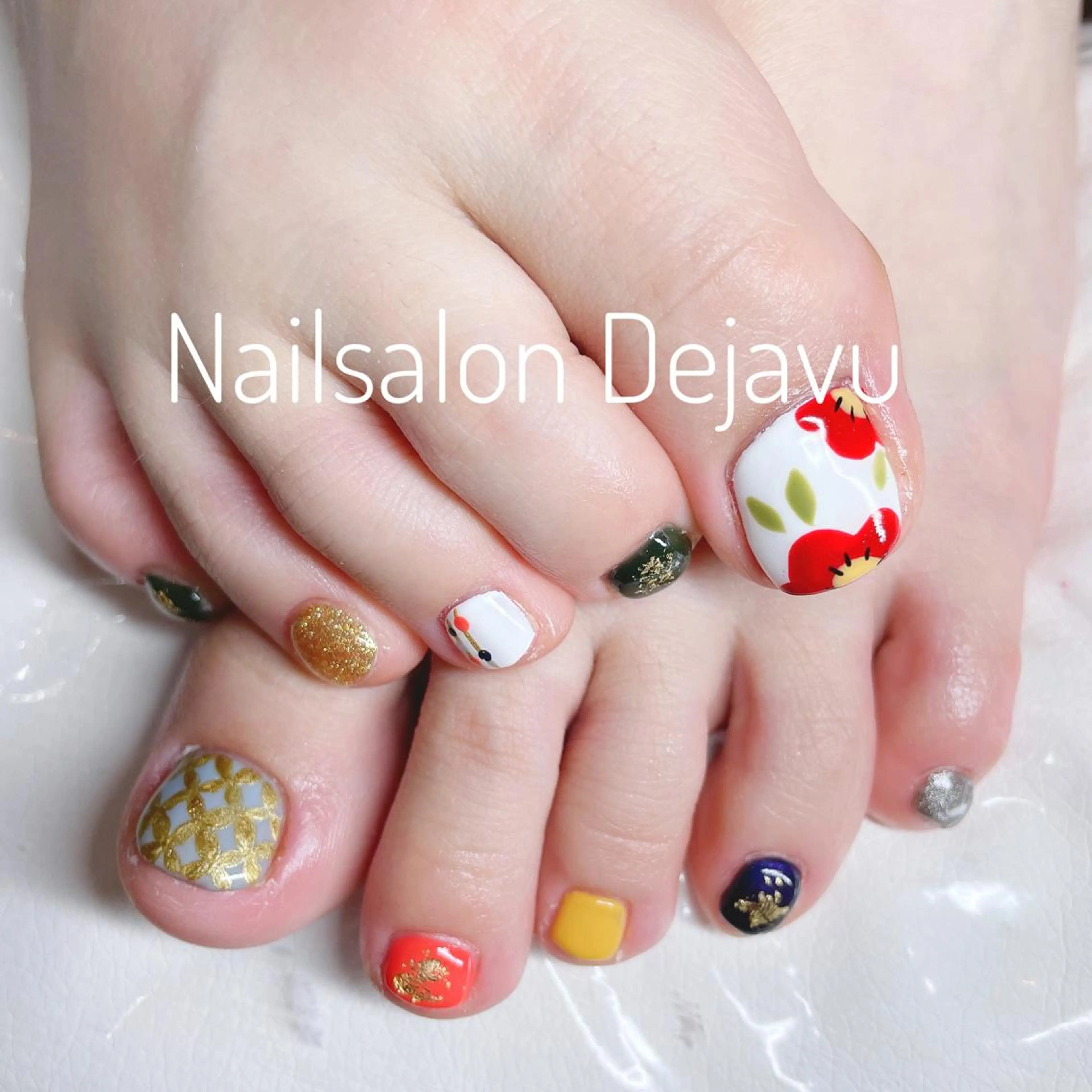 ネイル アートネイル フットネイル 春ネイル Dejavu所属・Nail salon Dejavu 🌿のネイルデザイン