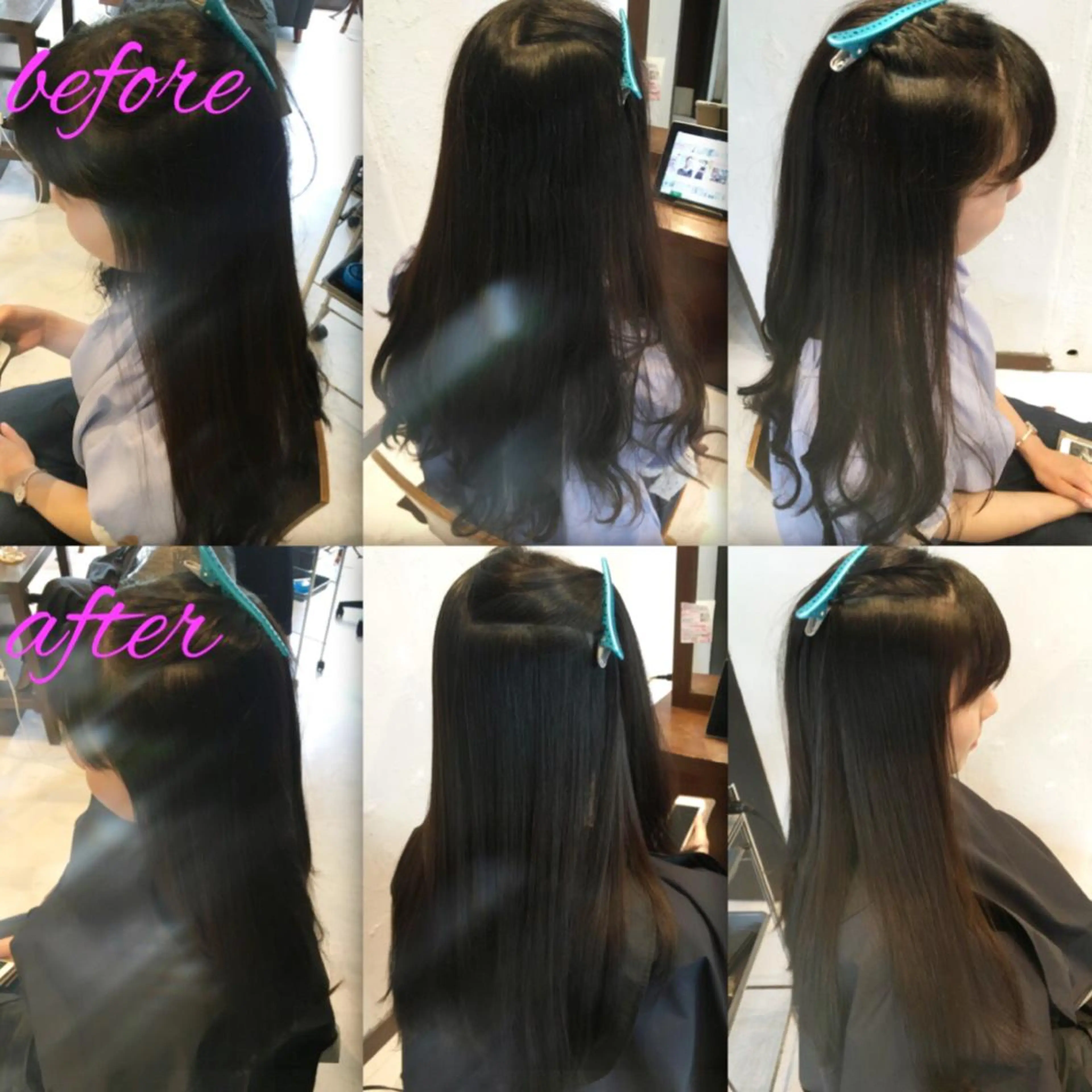 ロング パーマ ストレートパーマ カット 縮毛矯正 縮毛矯正とパーマは お任せ/デサキ🍥のヘアスタイル