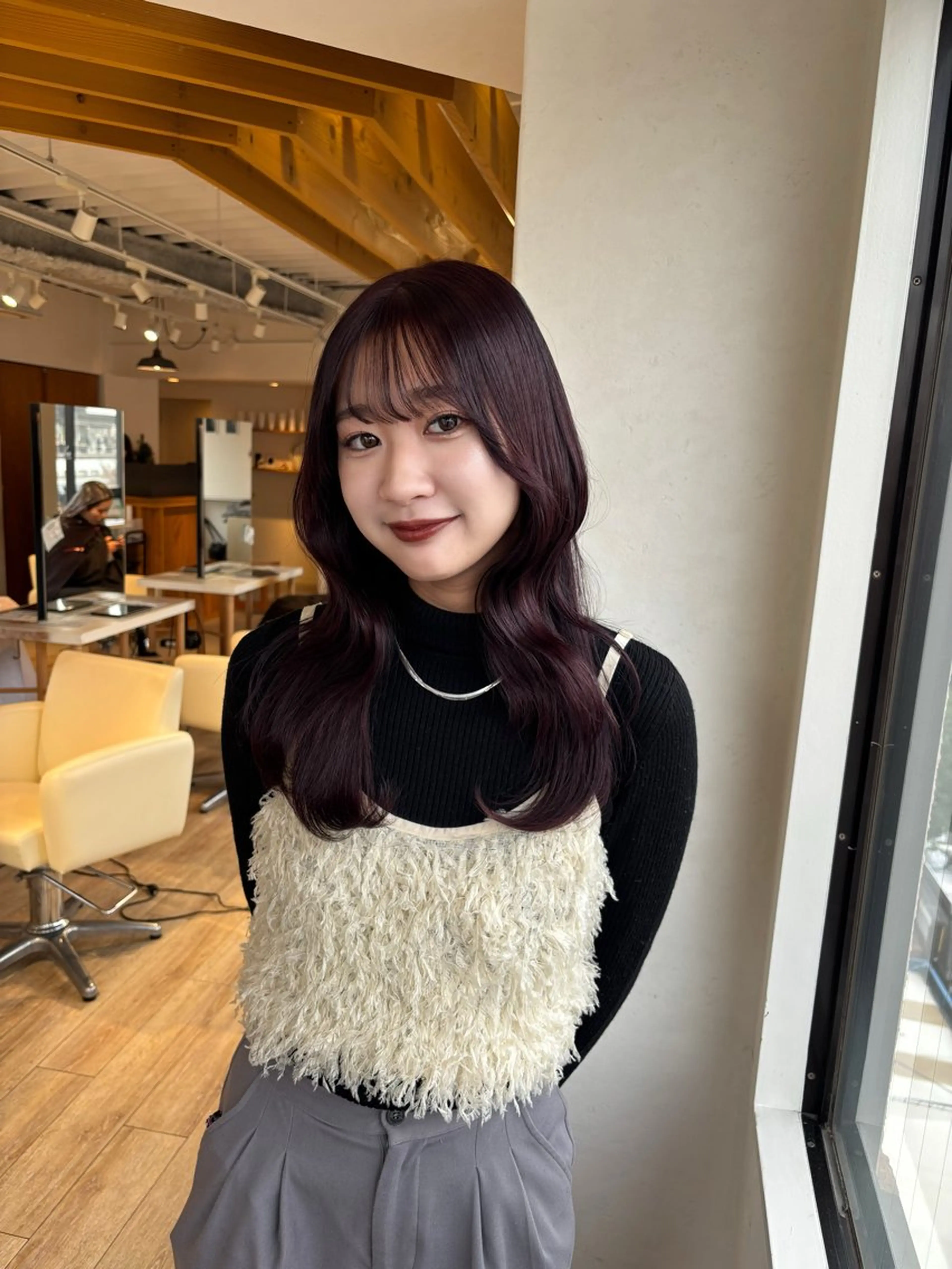 ミディアム 女性専用サロン iiro所属・hina/透明感🍒 【元町】のヘアスタイル