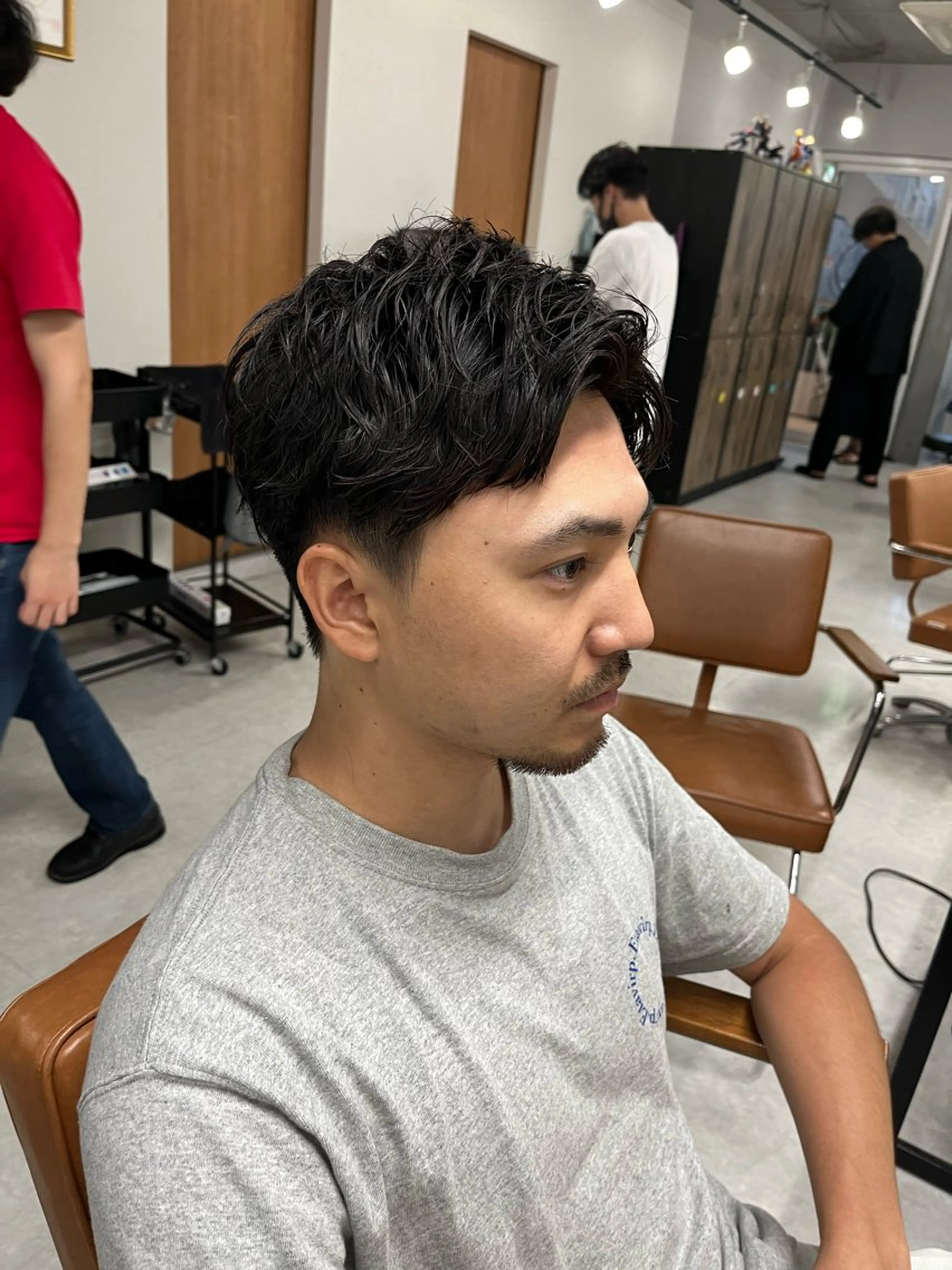 ショート パーマ メンズ メンズパーマ メンズベリーショート ベリーショート ショートヘア メンズカット メンズパーマヤマザキのヘアスタイル