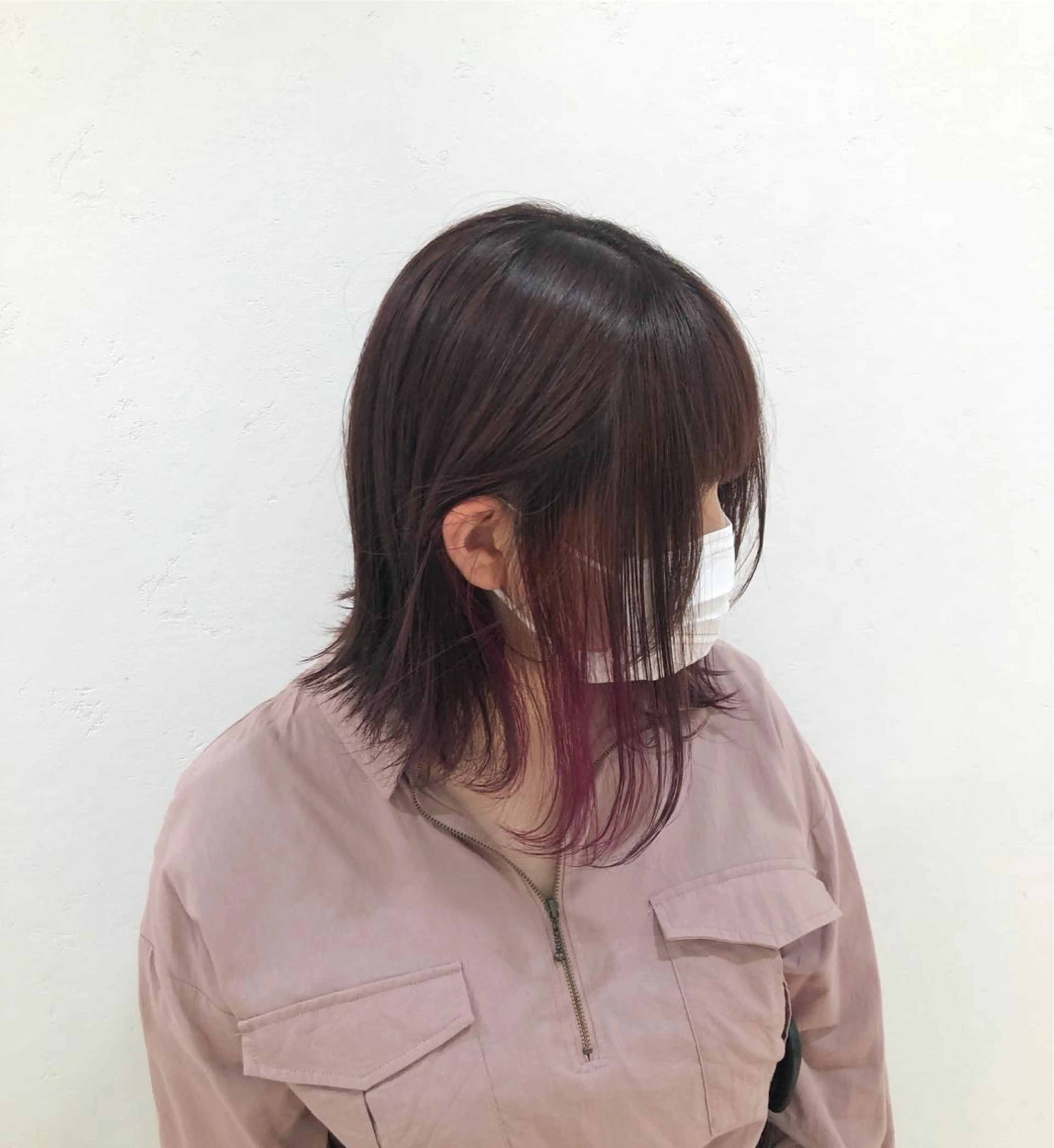 ショート カラー ブリーチ インナーカラー ピンクカラー 透け感カラー🫧 加納トモヒロのヘアスタイル