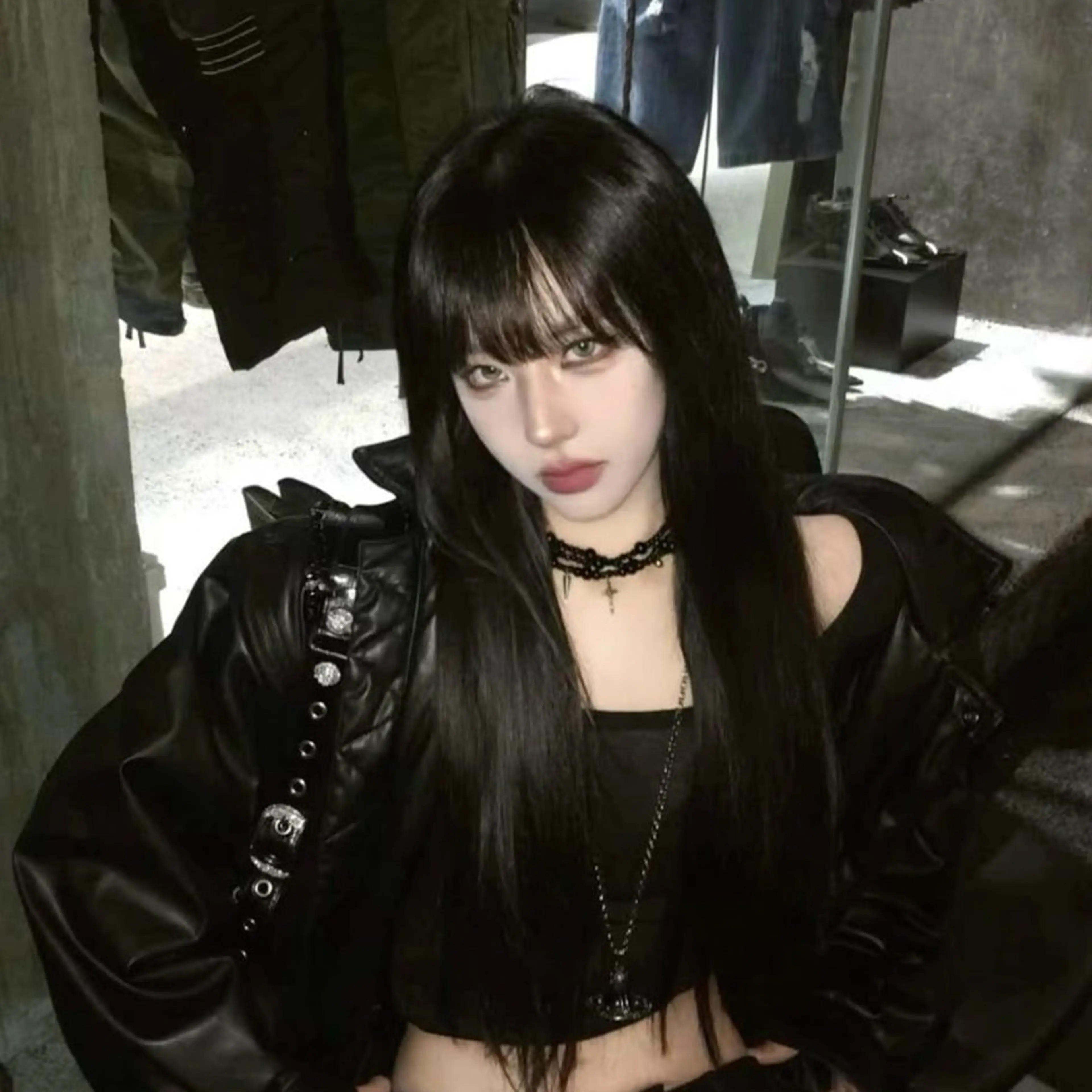 ロング 縮毛矯正 大人っぽ中韓レディ ヘア🤍MAOのヘアスタイル