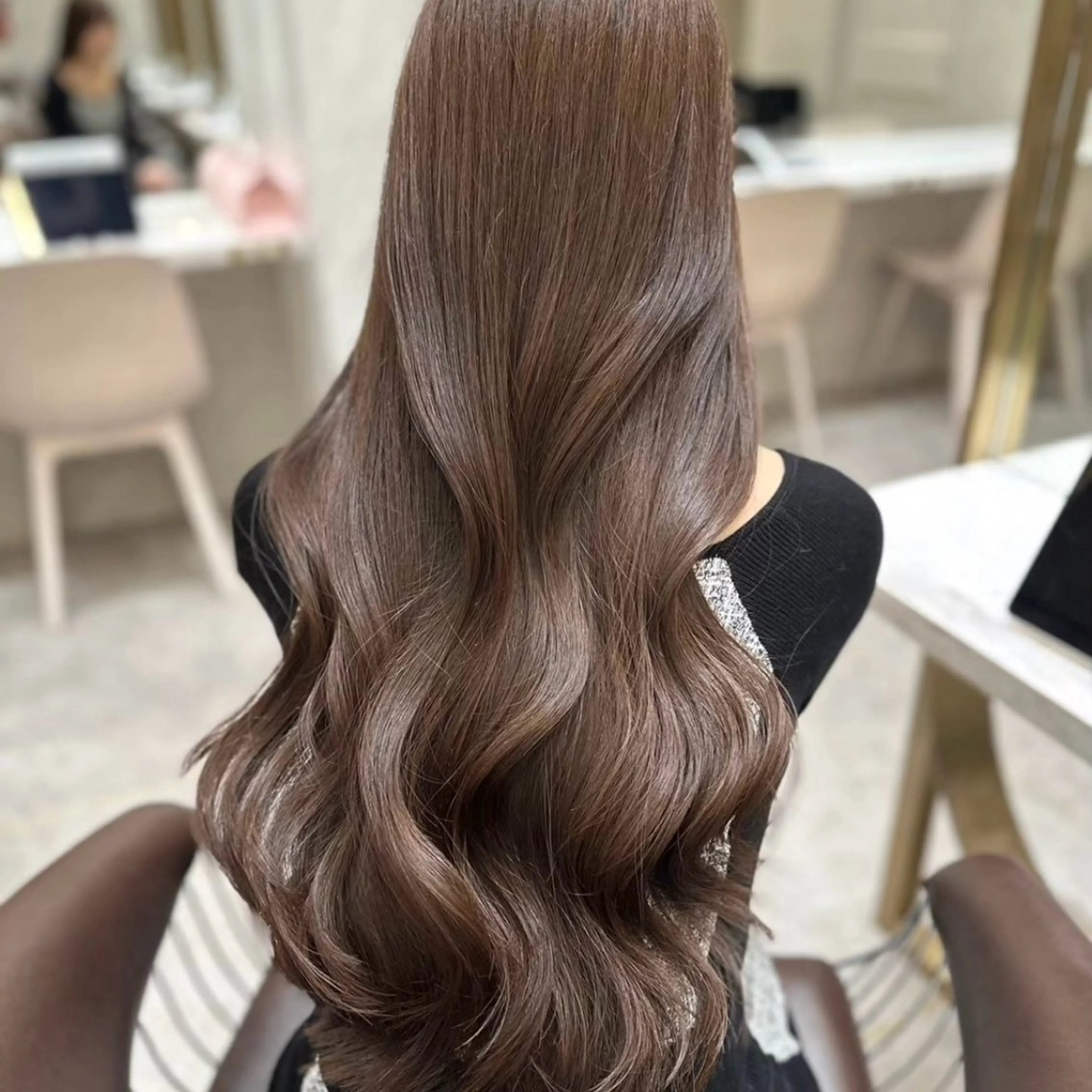 ロング カラー ブリーチ ダブルカラー ブリーチなしカラー ヘアカラー 🍒ブリーチなしカラ ー／Sakura🍒のヘアスタイル