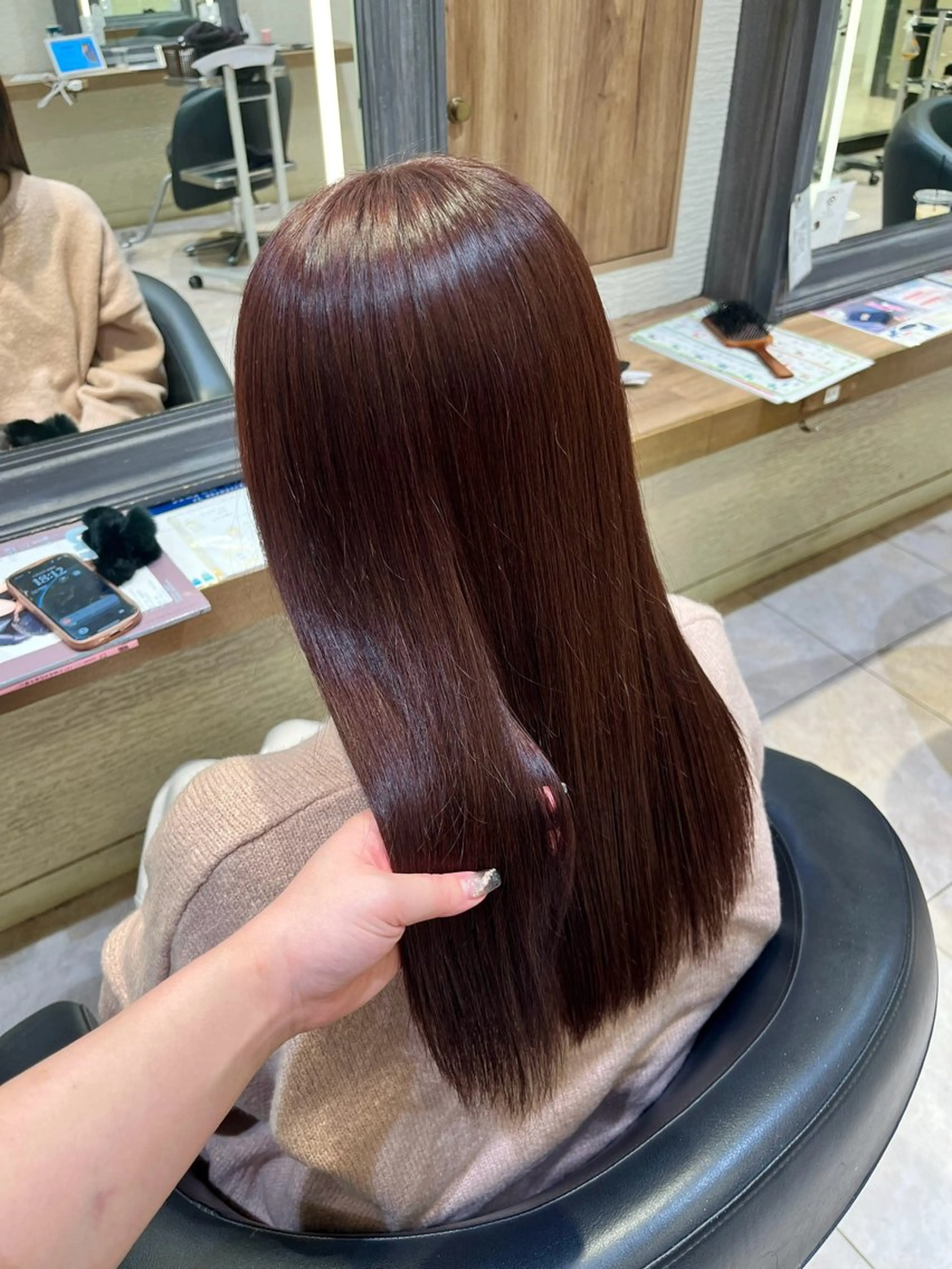 ロング ピンクブラウン ヘアカラー ハイトーン／アレンジ 🩵NANAMIのヘアスタイル