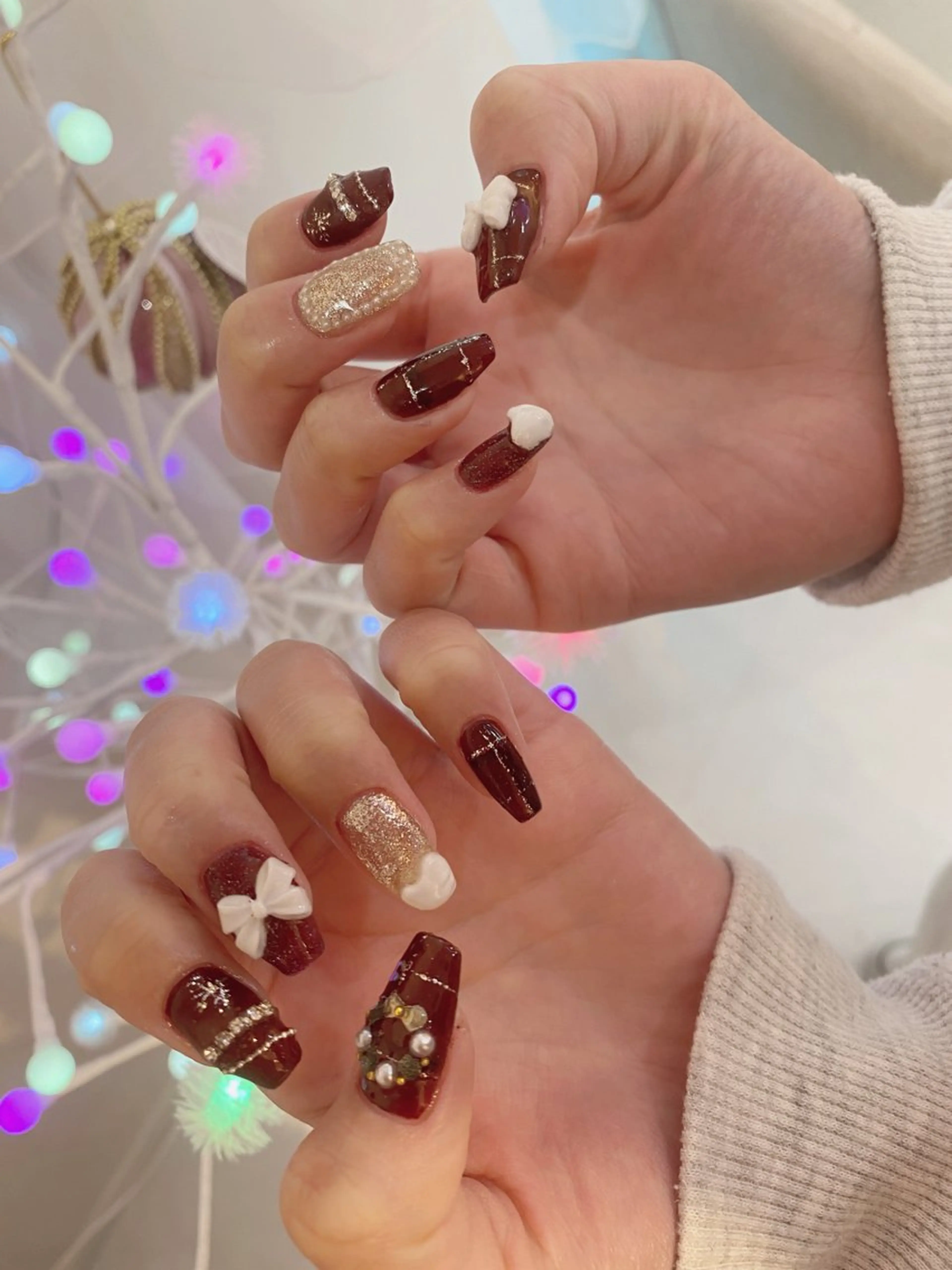 ネイル ハンドネイル ハンドケア ネイル＆アイラッシュ ∩_∩アオイのネイルデザイン