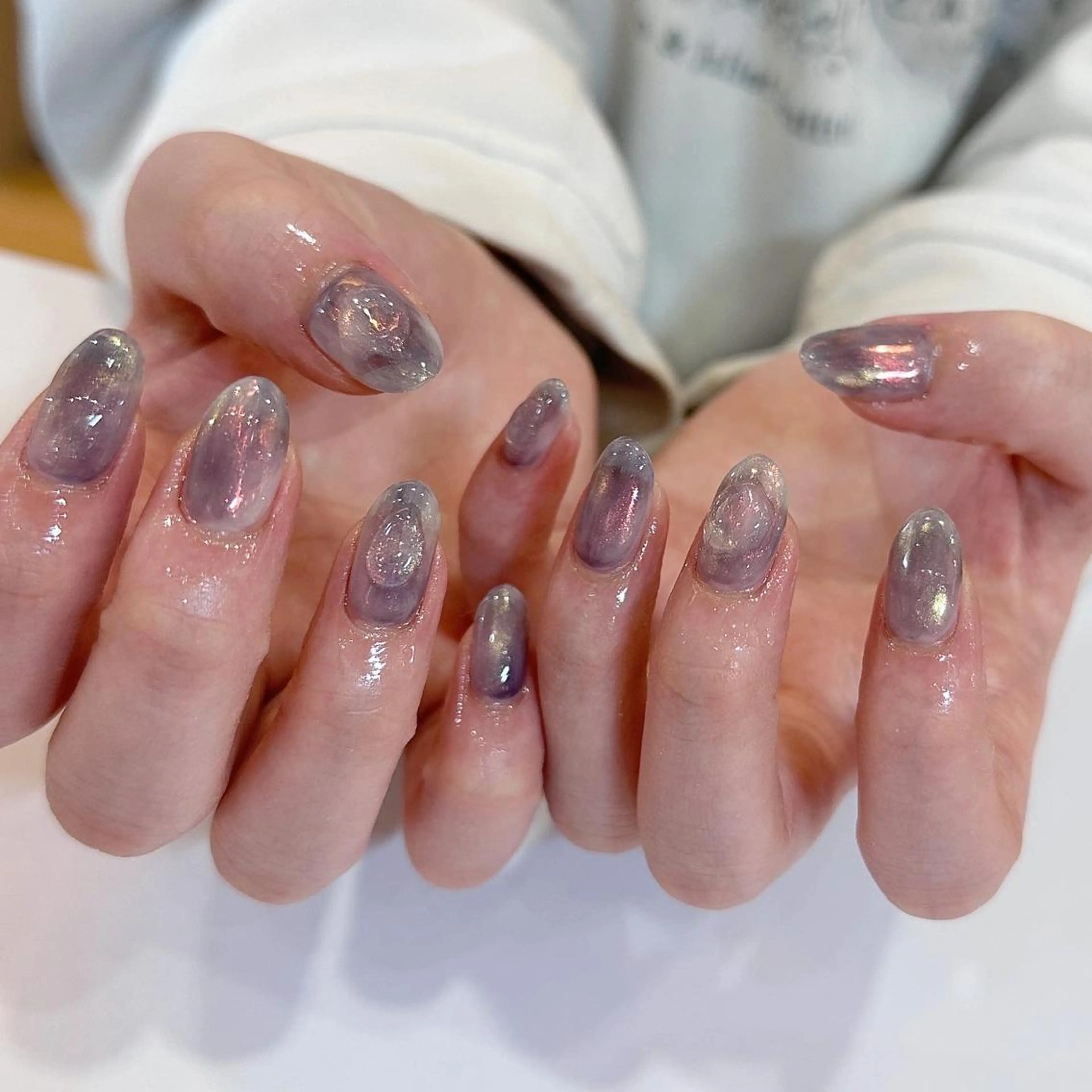 ネイル ハンドネイル 𝕄𝕚𝕪𝕦🤍 自由が丘⌇パラジェルのネイルデザイン