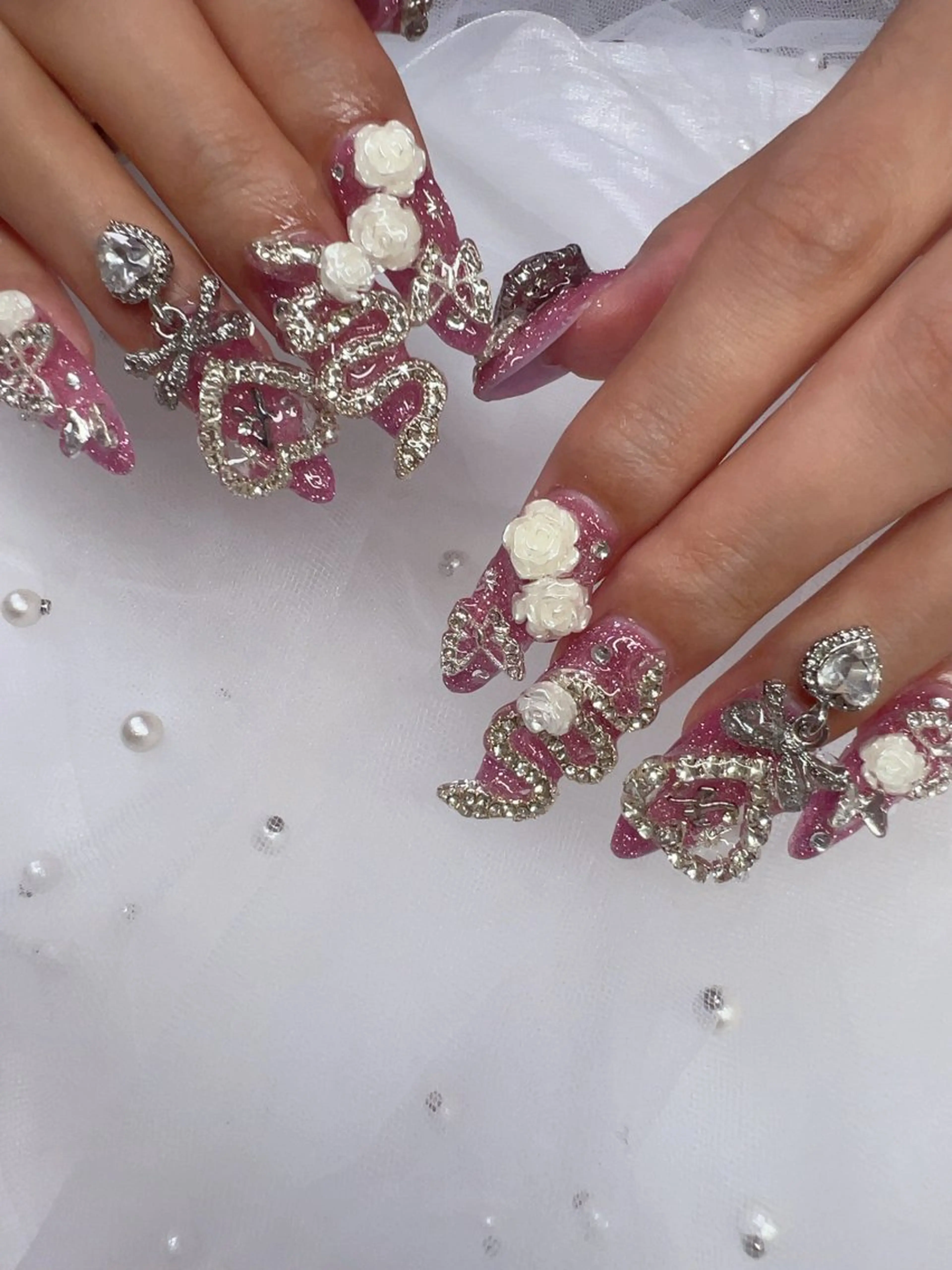 ネイル ロングネイル ハンドネイル Majesticrose_nail所属・Majestic nailのネイルデザイン