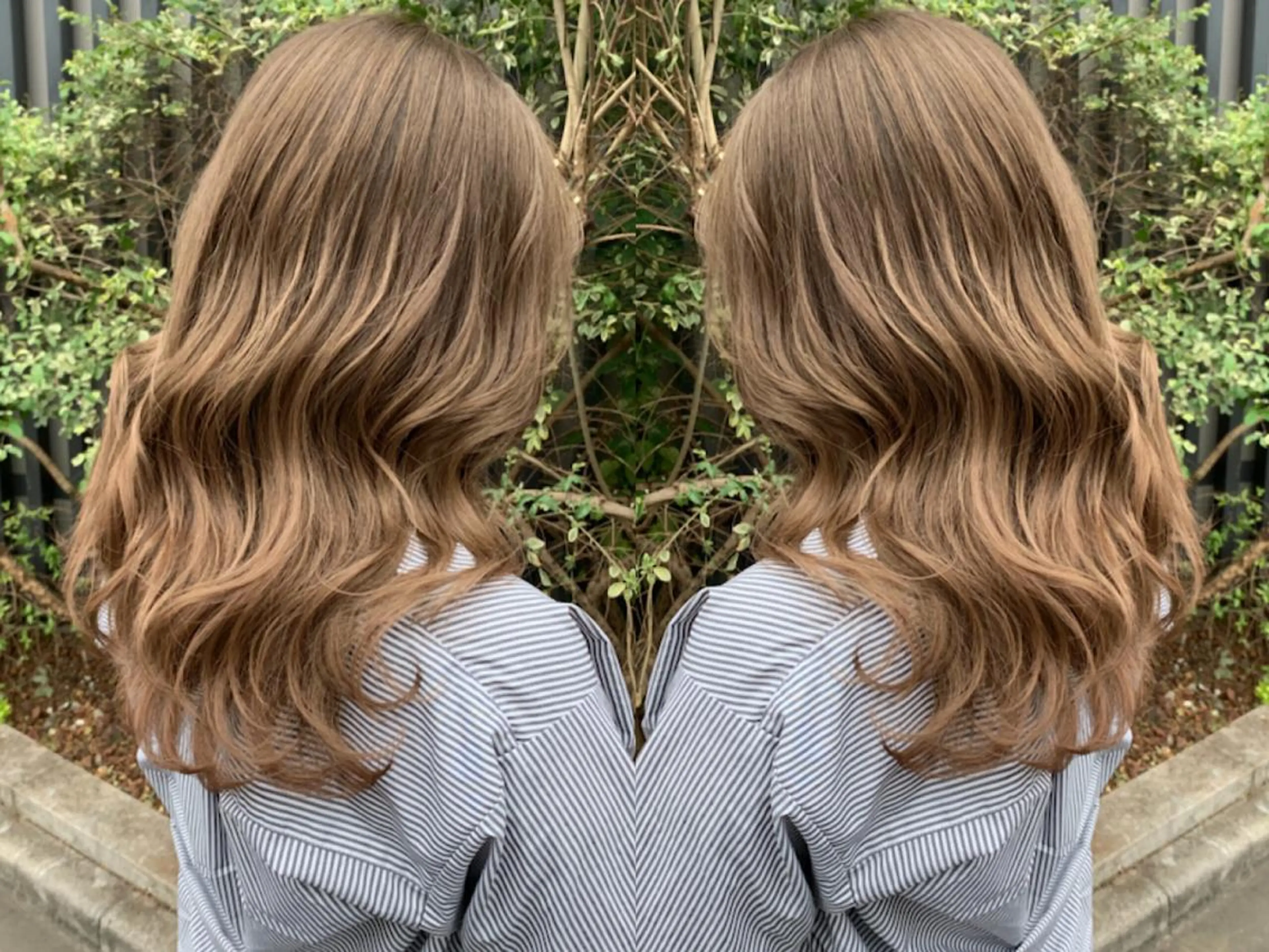 セミロング ヘアカラー 阪本祥樹/ハイライト /バレイヤージュのヘアスタイル