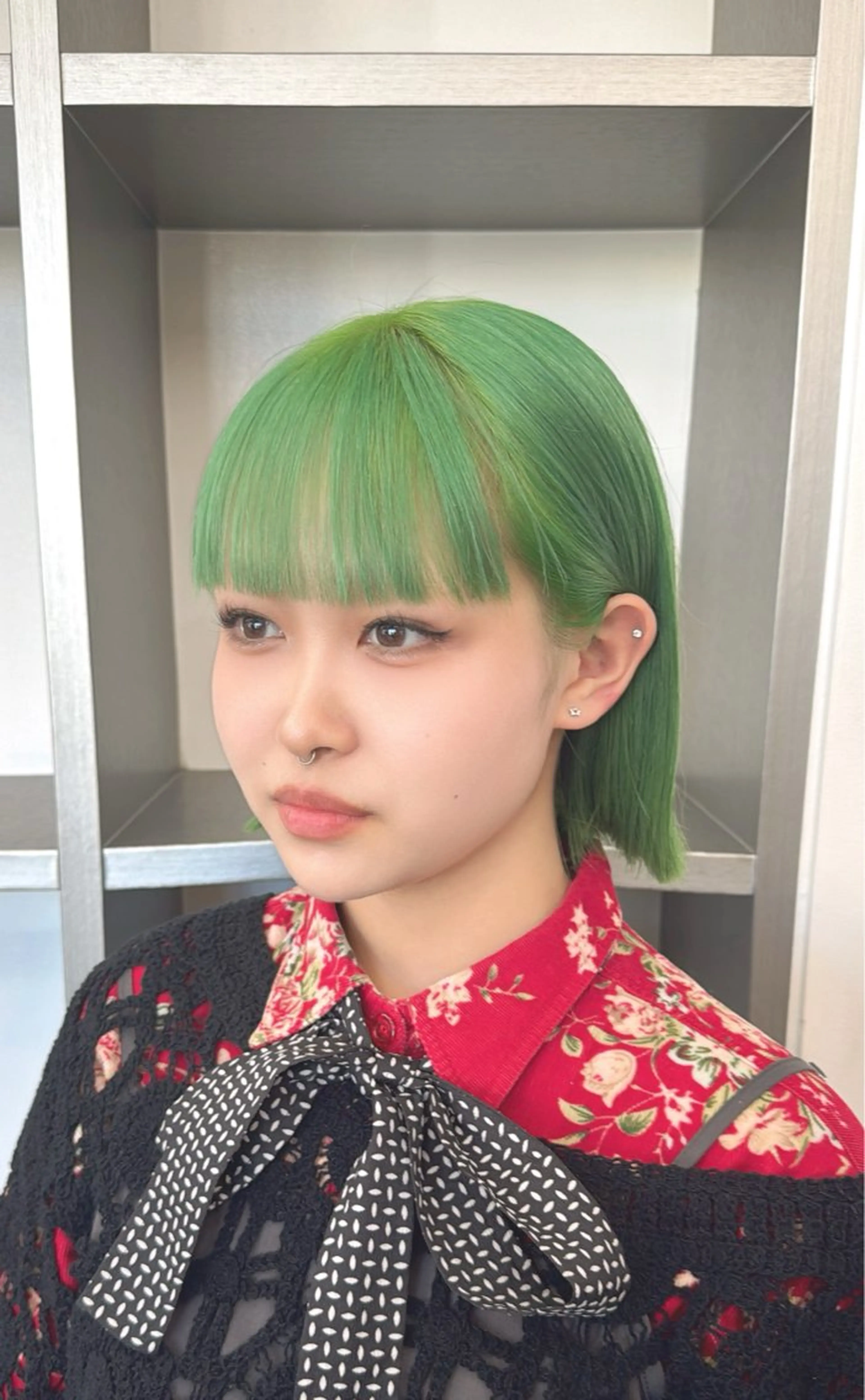 ショート カラー ボブ カット ヘアカラー トリートメント ザクザクレイヤー 🍀/カラー/小田のヘアスタイル