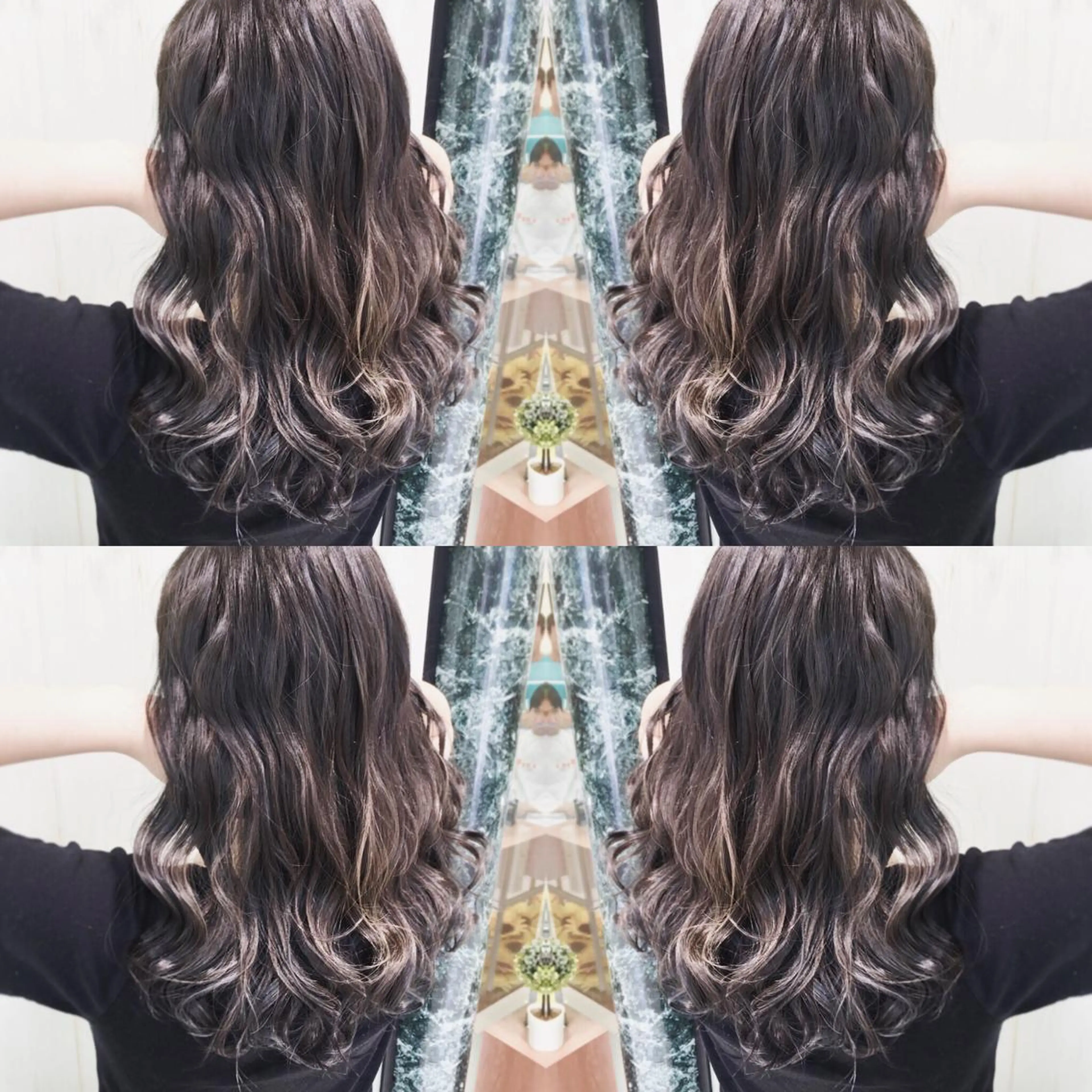 ロング カラー グレージュ ハイライトカラー ハイライト カット ヘアカラー N° jillva ♦️川端裕司♦️のヘアスタイル