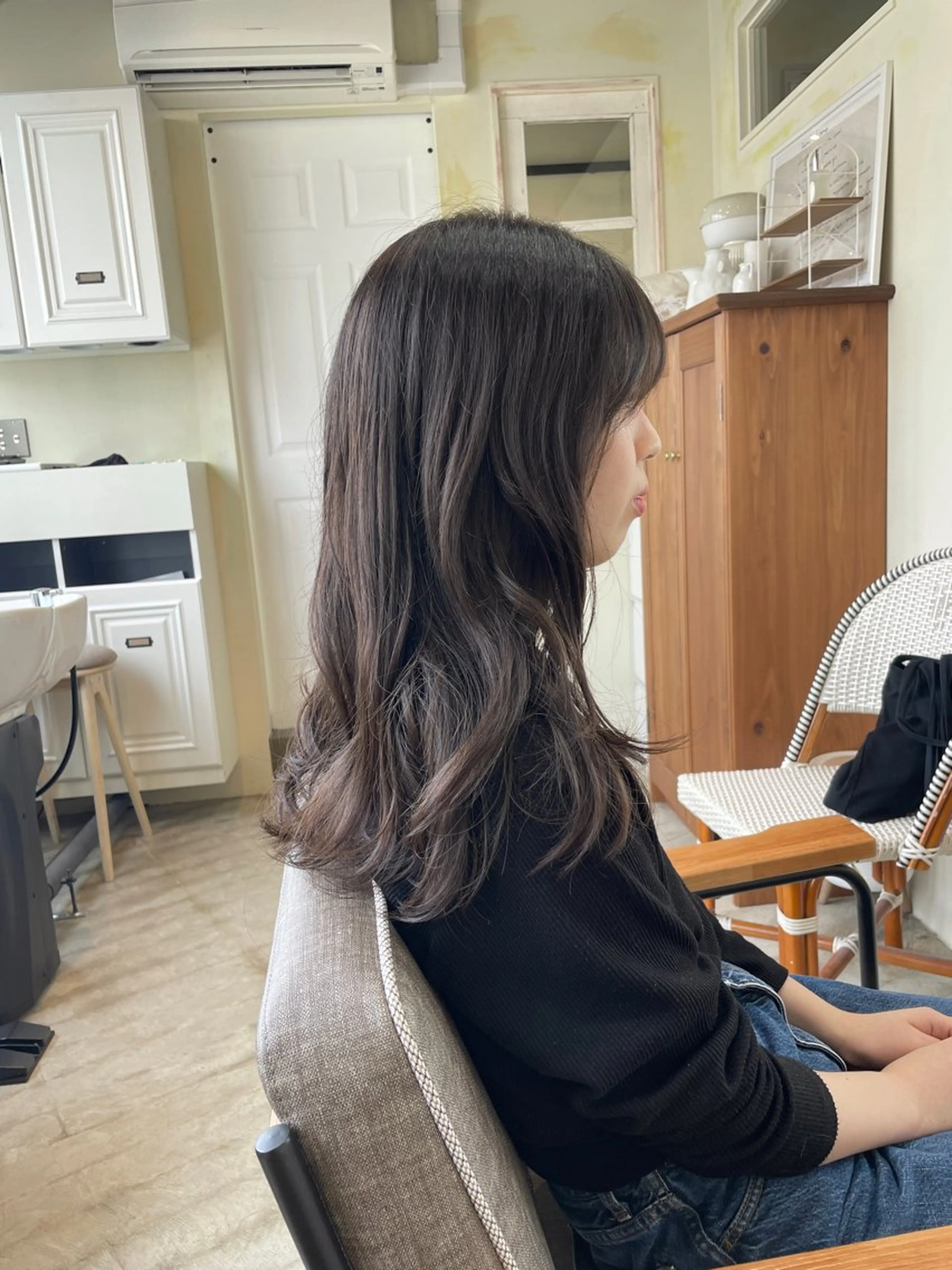 ロング カラー R-5 shonandai所属・🍋透け感カラー🍃 オリーブ🍐Kahoのヘアスタイル