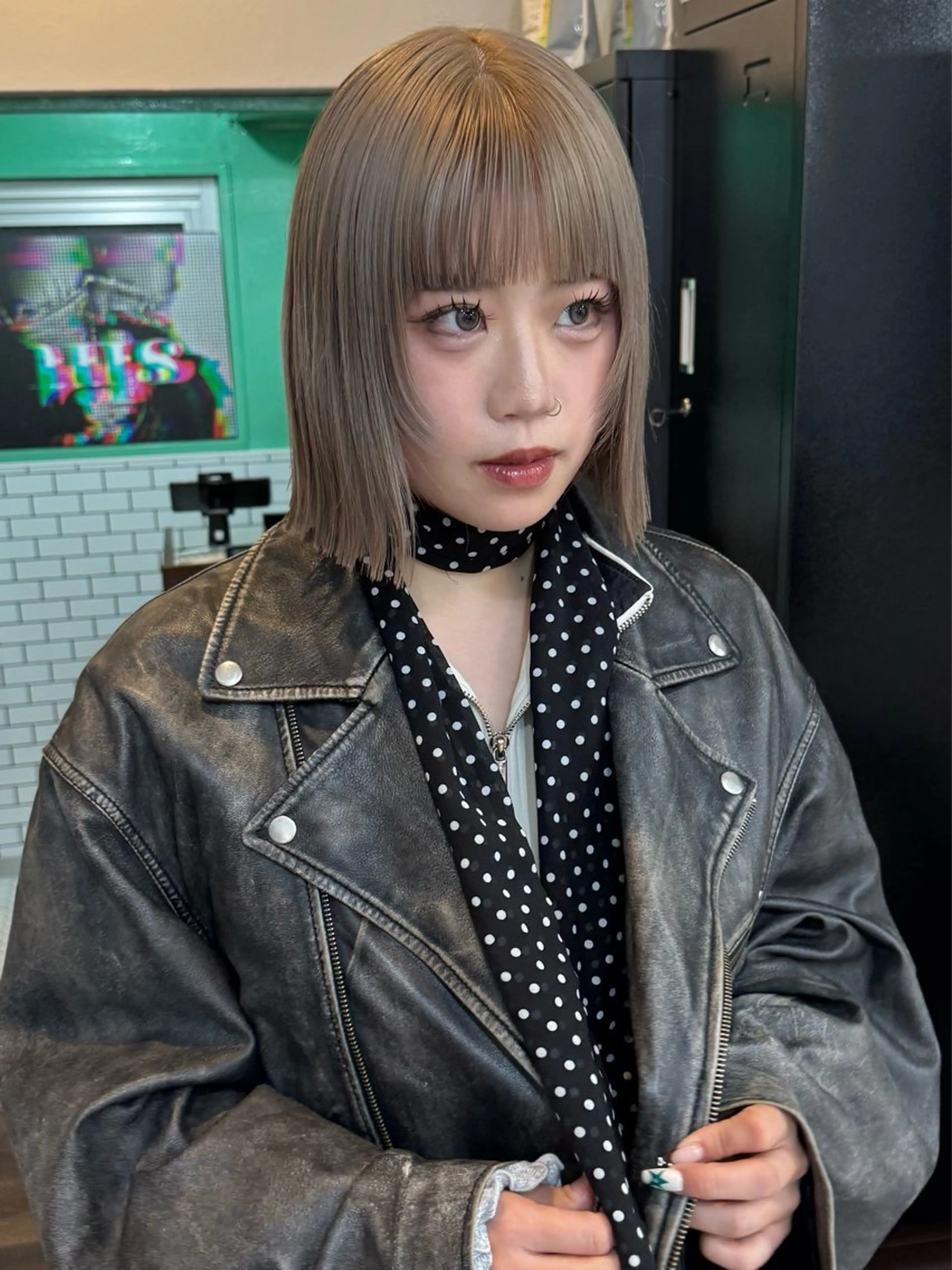 ミディアム ヘアカラー 韓国レイヤー💖 ハイトーン🍒ྀིのヘアスタイル