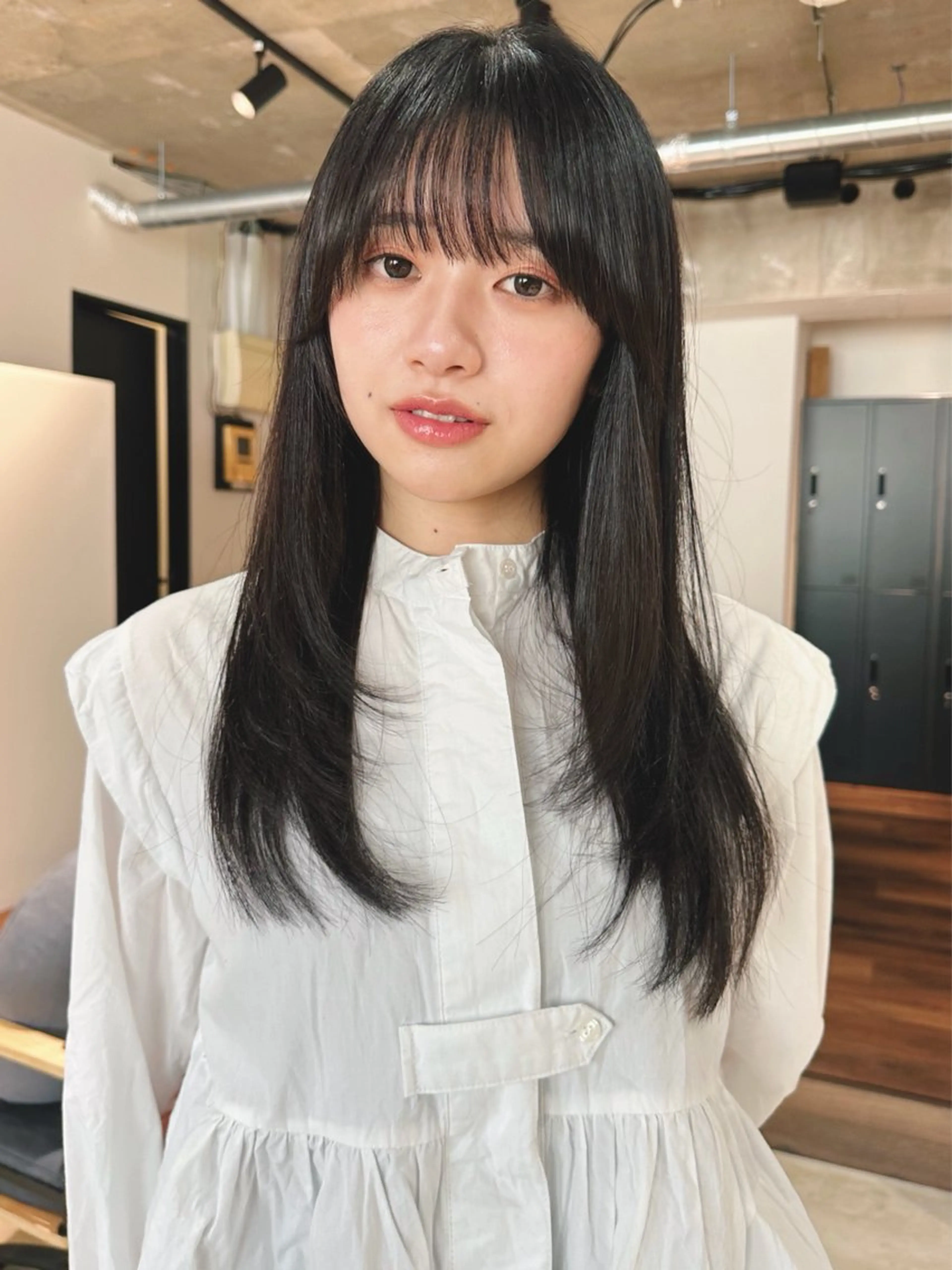 ロング カラー パーマ 🎀小顔×似合わせ× 透明感カラー🎀のヘアスタイル