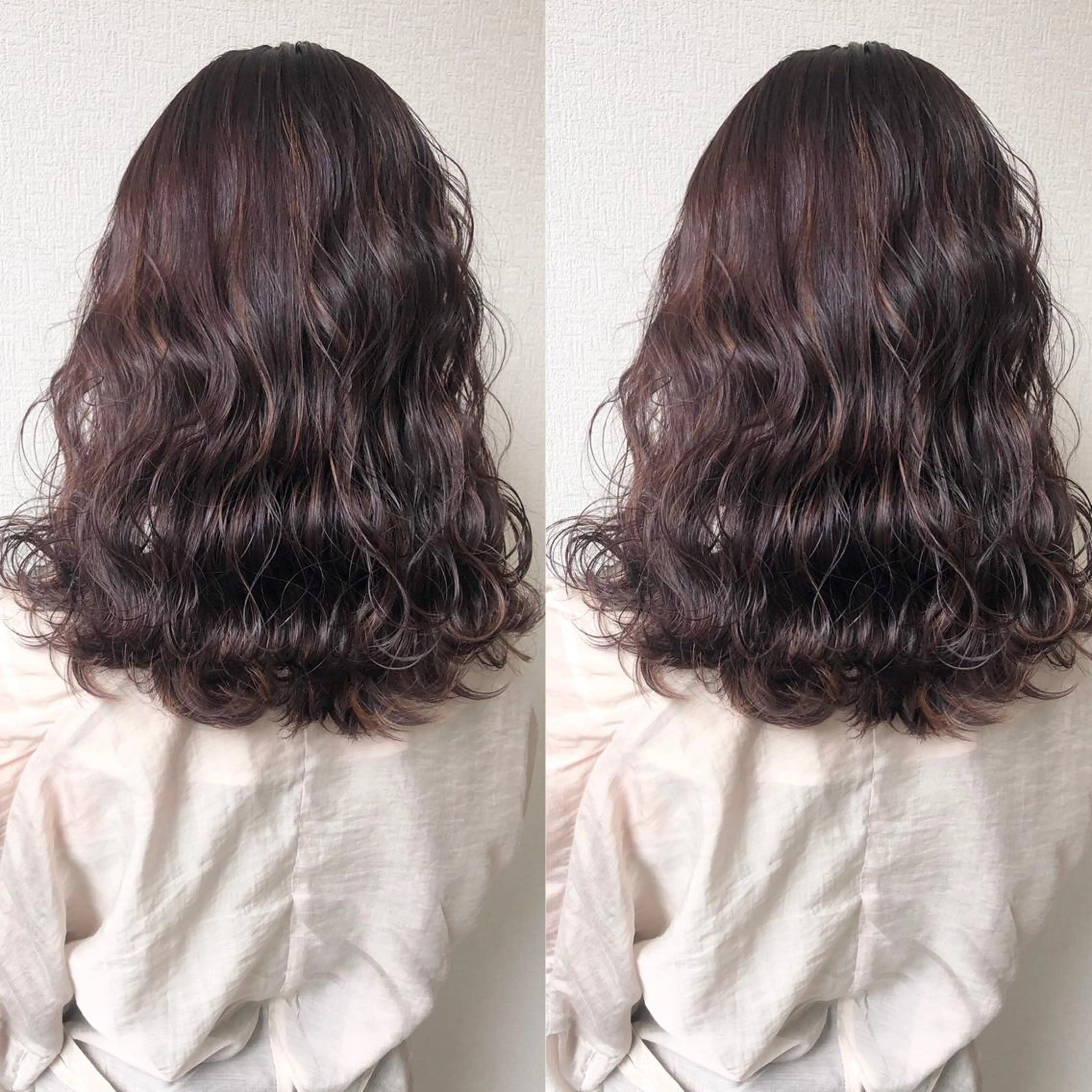 ミディアム カラー ヘアカラー Hanna by W_SALONのヘアスタイル