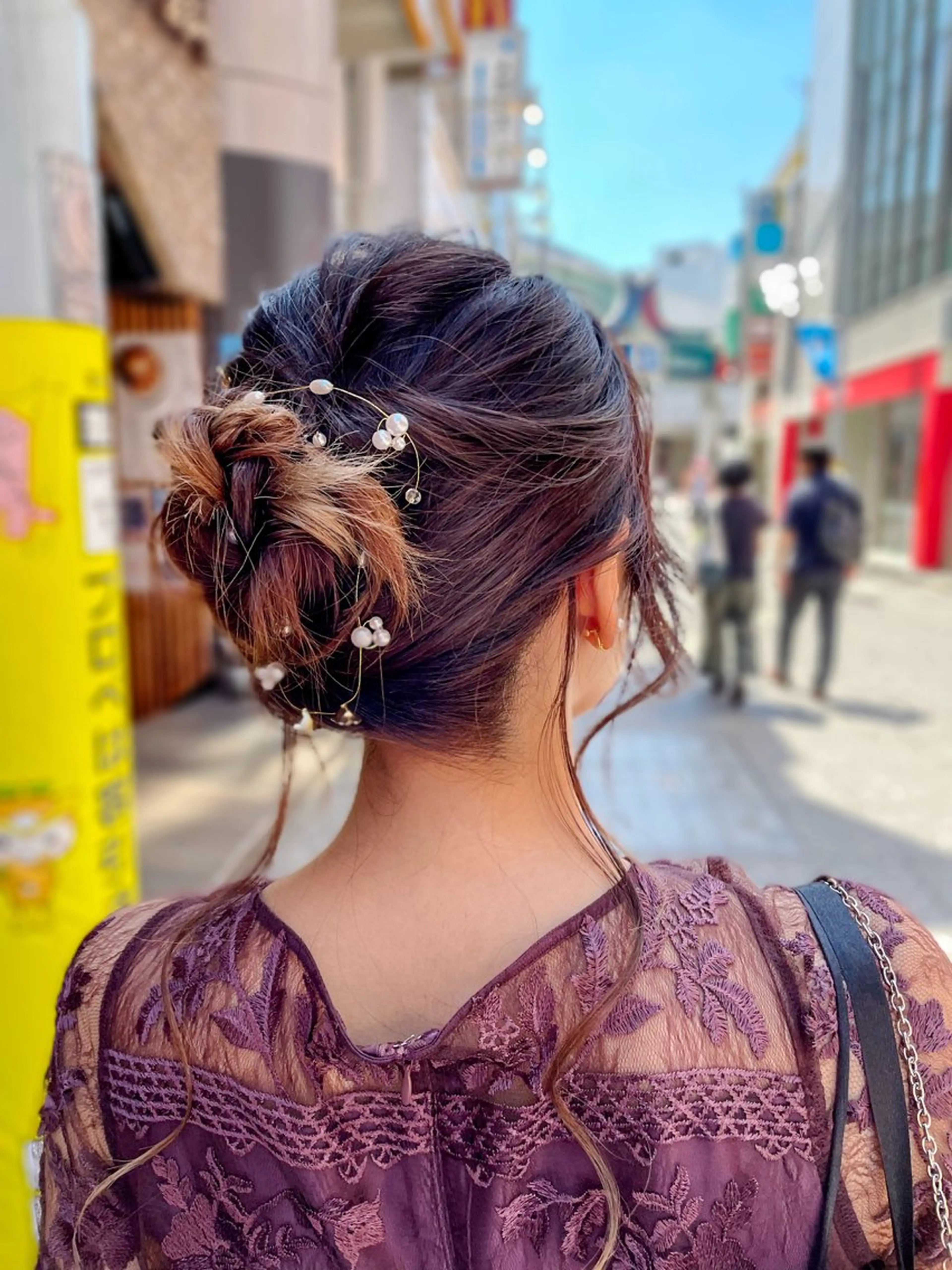 ミディアム カラー ヘアアレンジ 結婚式・ブライダル ヘアセット 中西 将🌈"たすく"のヘアスタイル