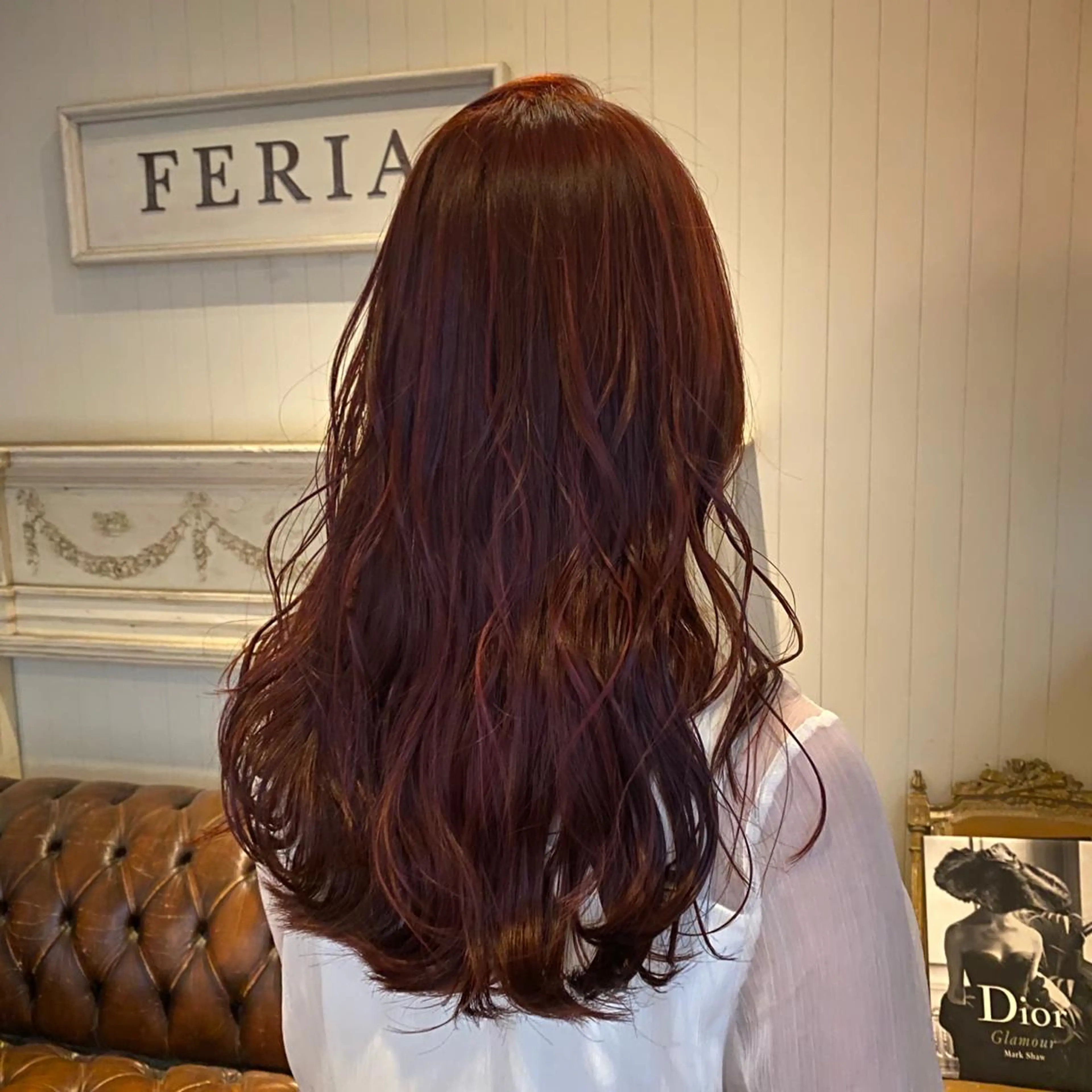 ロング カラー ヘアカラー トリートメント FERIA梅田🖤 透明感カラー🎀のヘアスタイル
