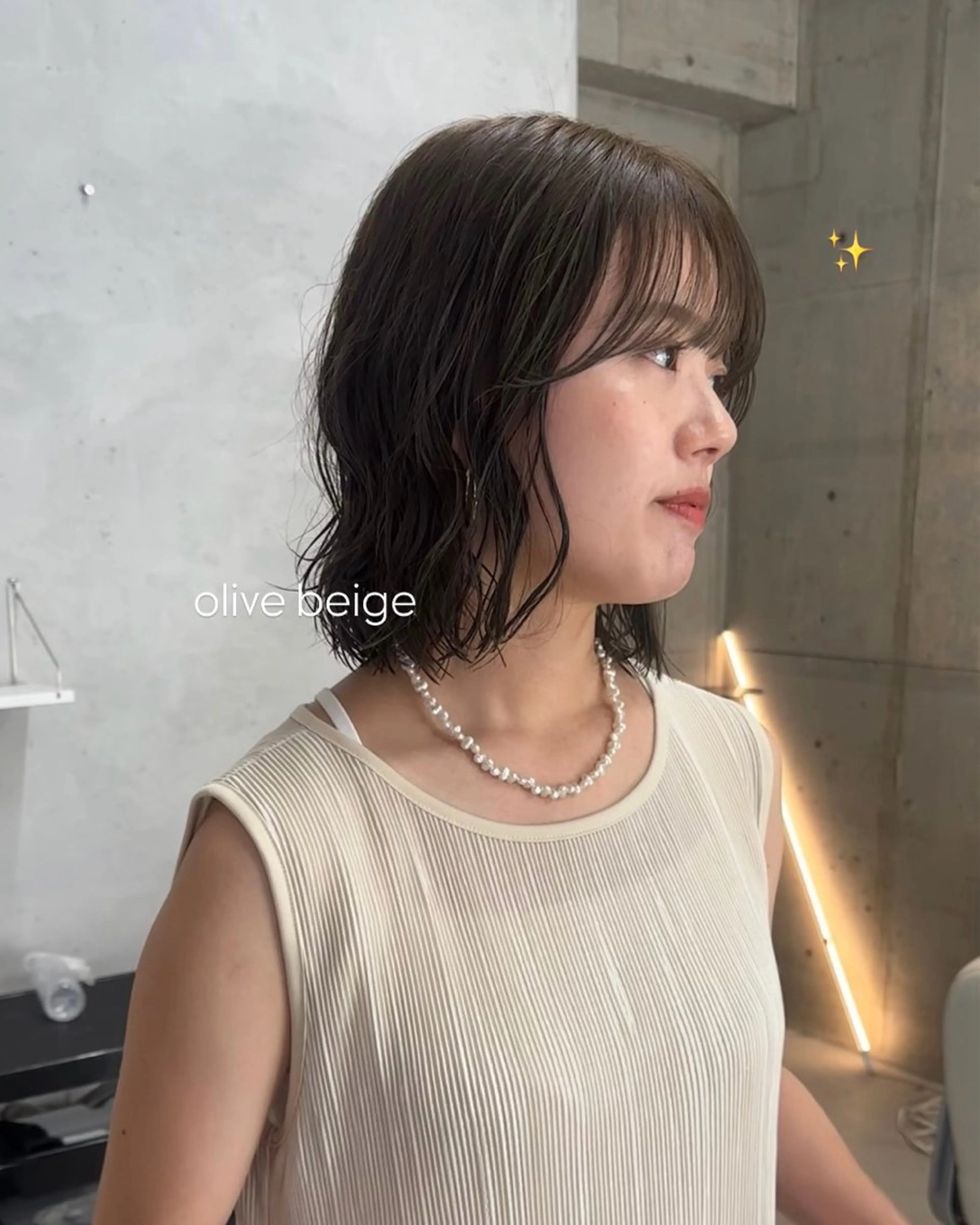 ミディアム カラー カット ヘアカラー トリートメント 暖色/レイヤーカット 🌙オノユリカのヘアスタイル