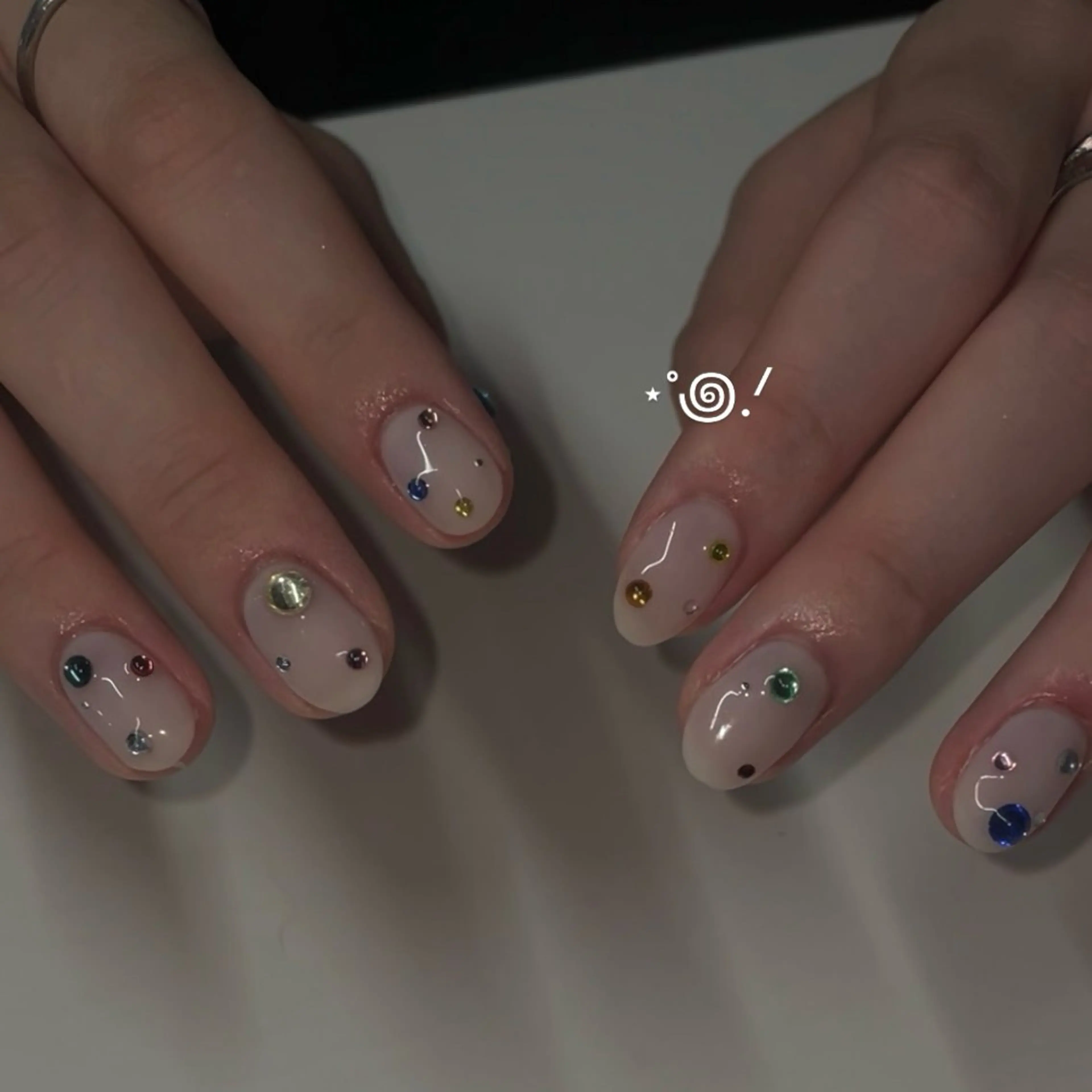 ネイル クリアネイル ハンドネイル yuna@ 練習生☘️のネイルデザイン