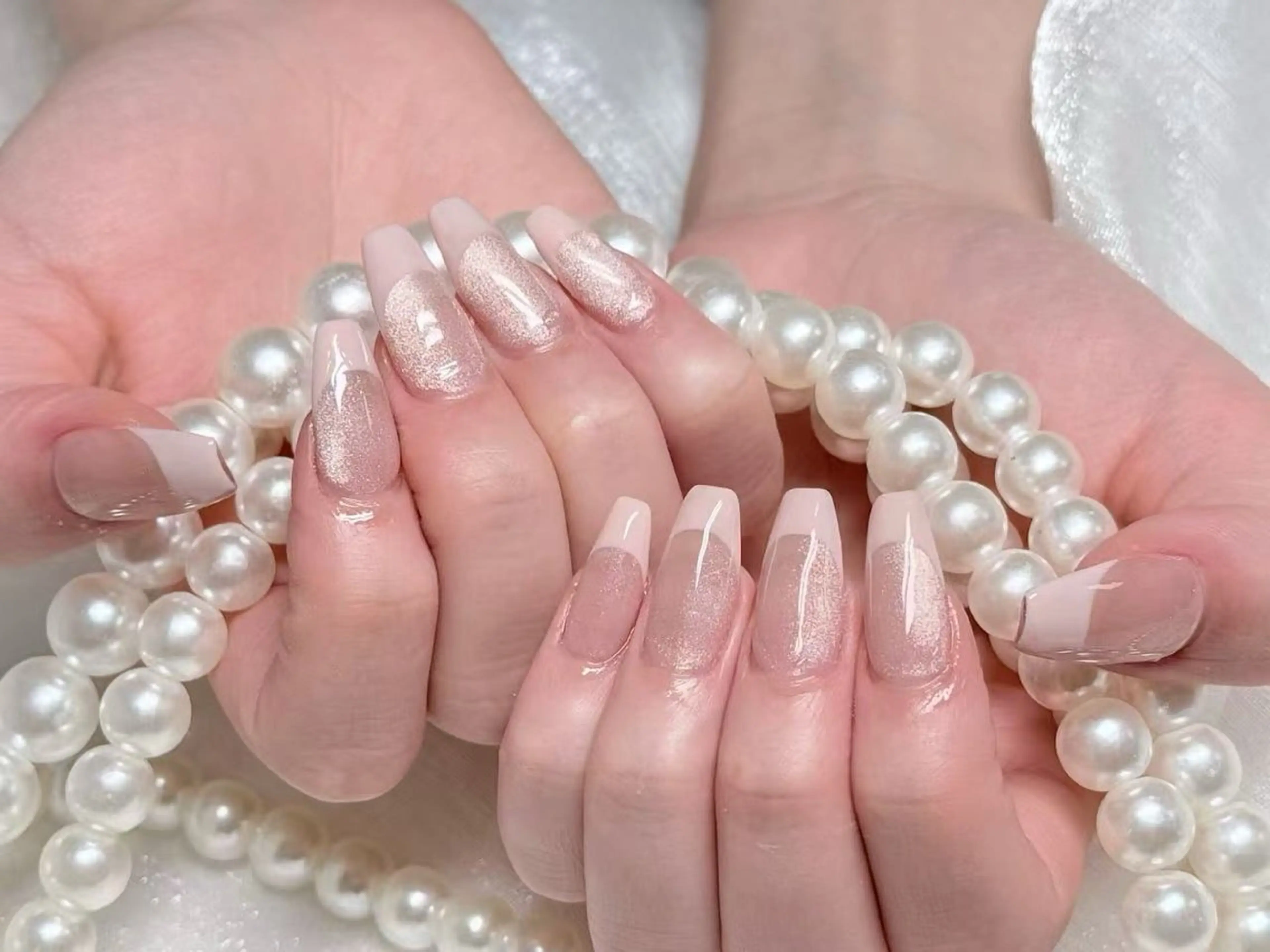ネイル クリアネイル 成人式 フラッシュネイル フットネイル フレンチネイル 💫KASUMI 💅のネイルデザイン