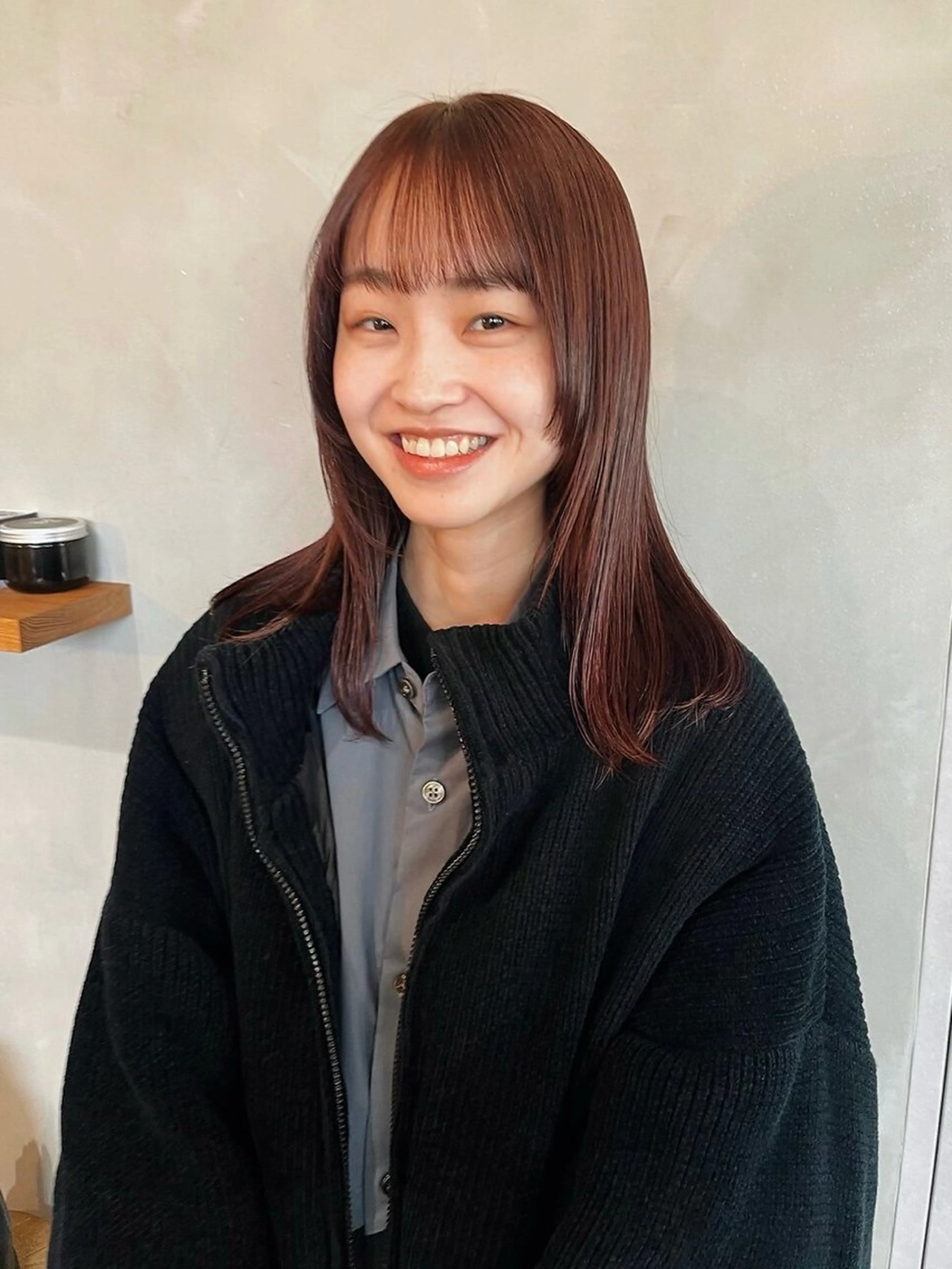 ミディアム カット ヘアカラー トリートメント 小野 龍樹のヘアスタイル