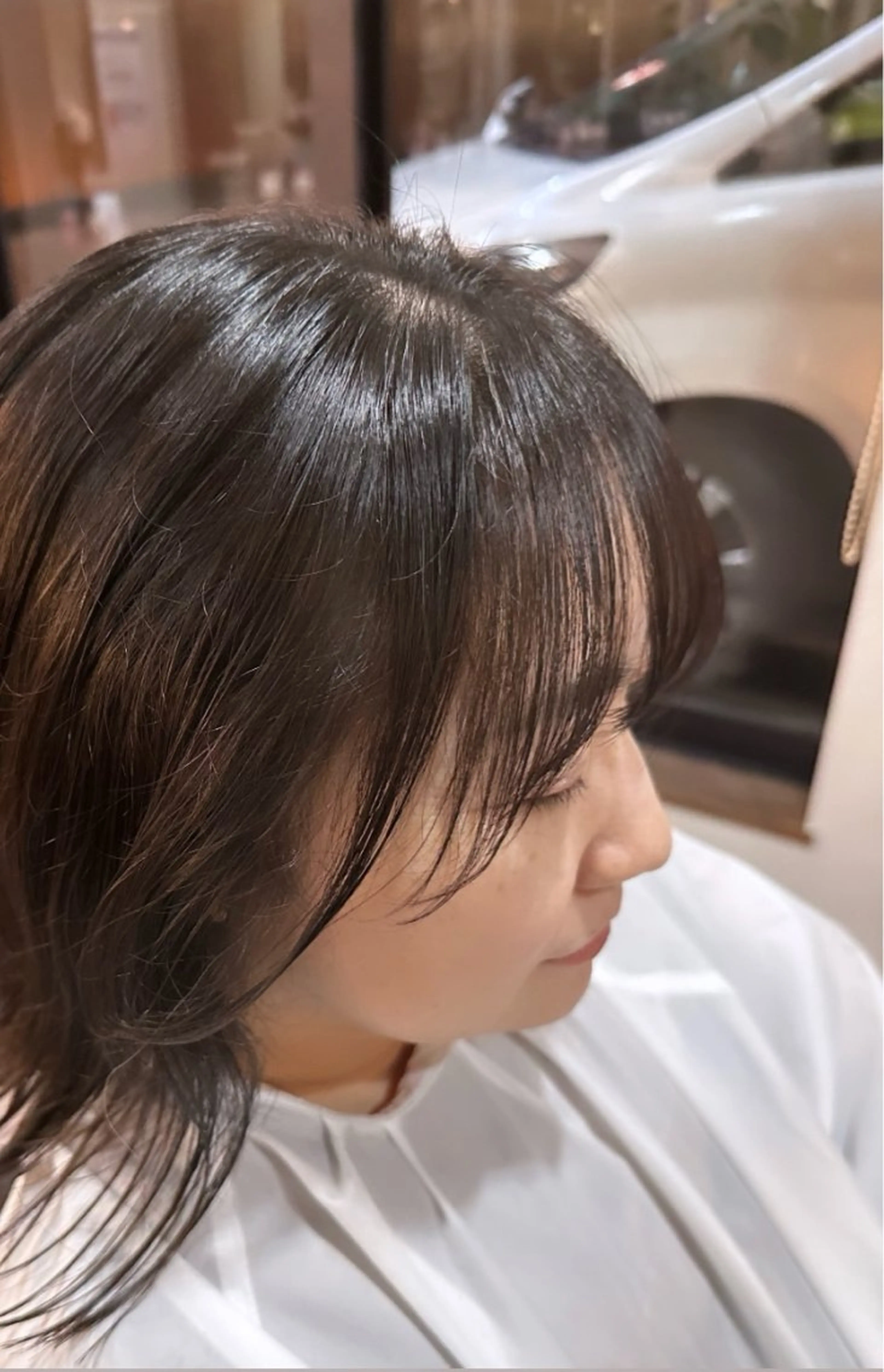 ミディアム 顔周りカット 柳原 悠希のヘアスタイル