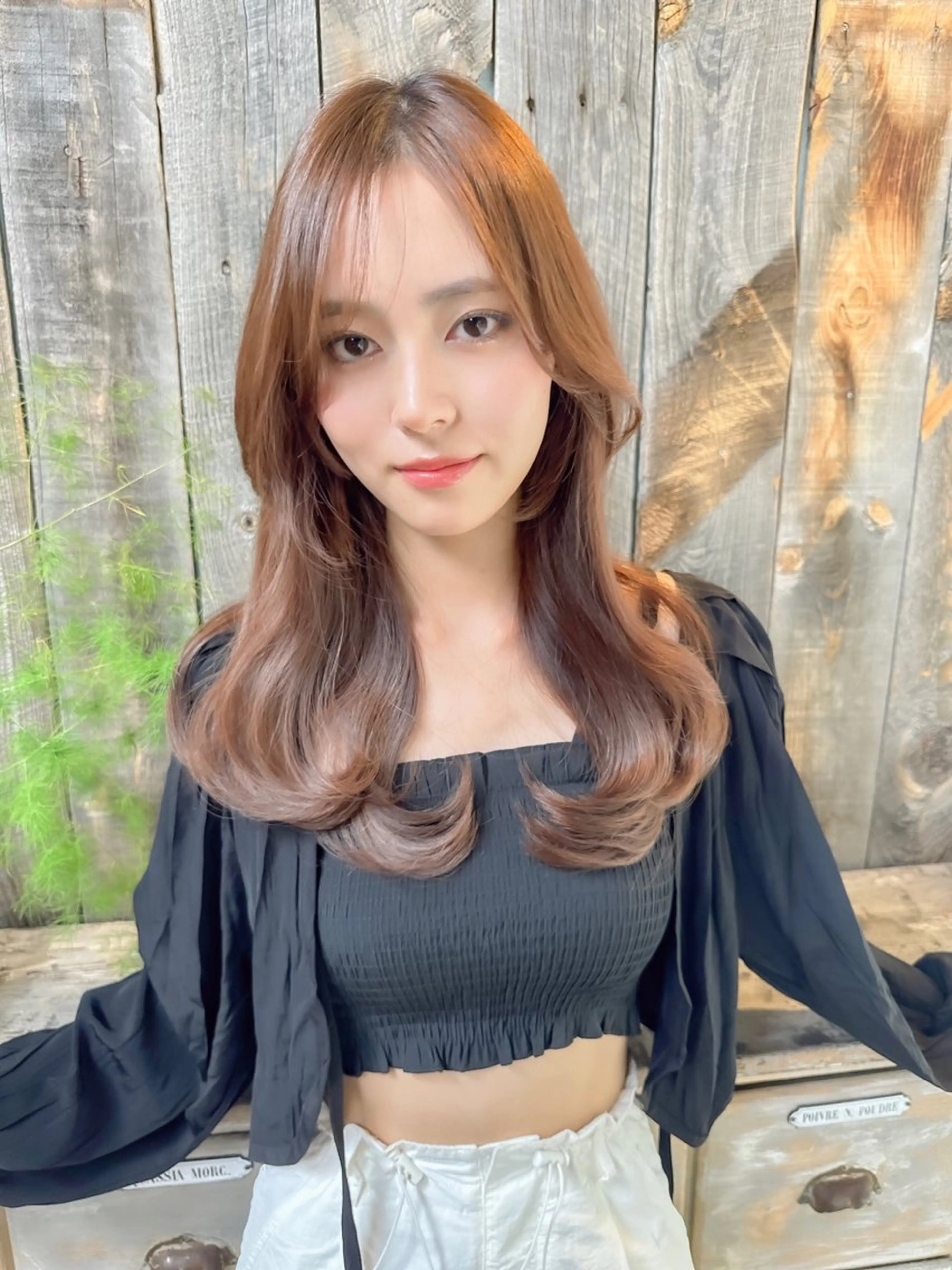 ロング カット ヘアカラー トリートメント ボブ韓国風レイヤー 錦糸町/畠中ケントのヘアスタイル