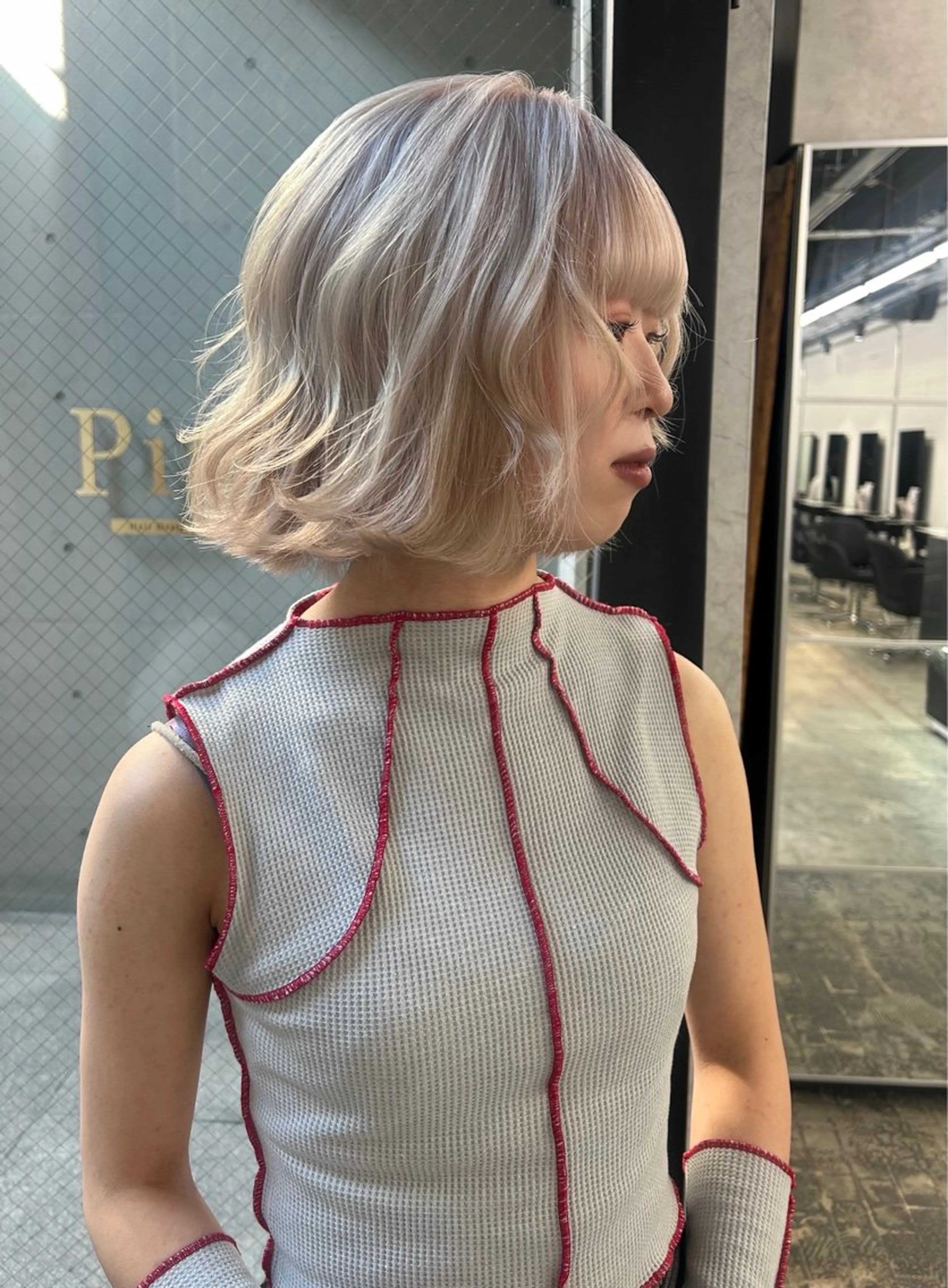 ショート ヘアカラー トリートメント 【⠀pia  】 レイカのヘアスタイル