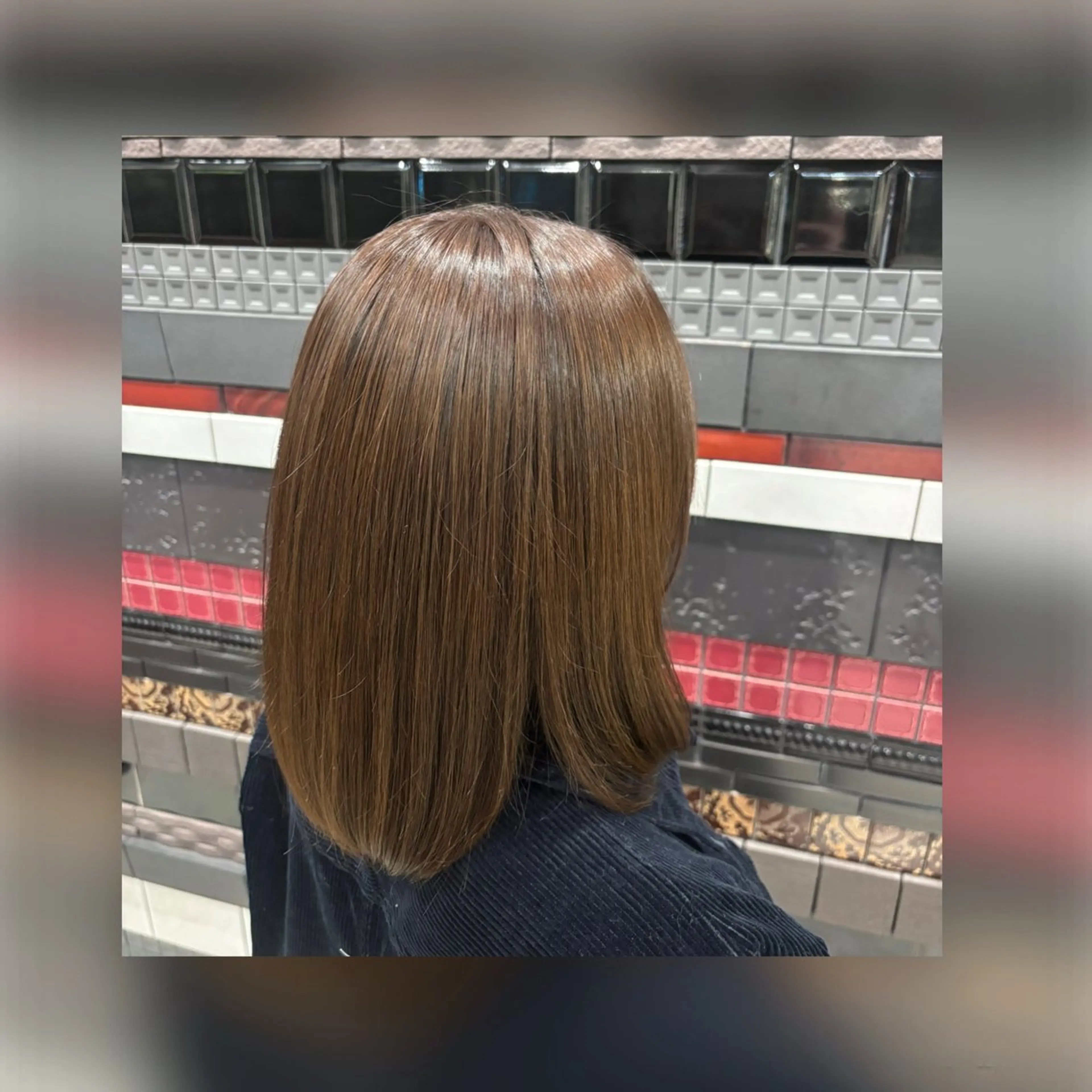 ミディアム カラー ブラウンカラー 透明感カラー 問屋町/Lia💎 大下 真依のヘアスタイル