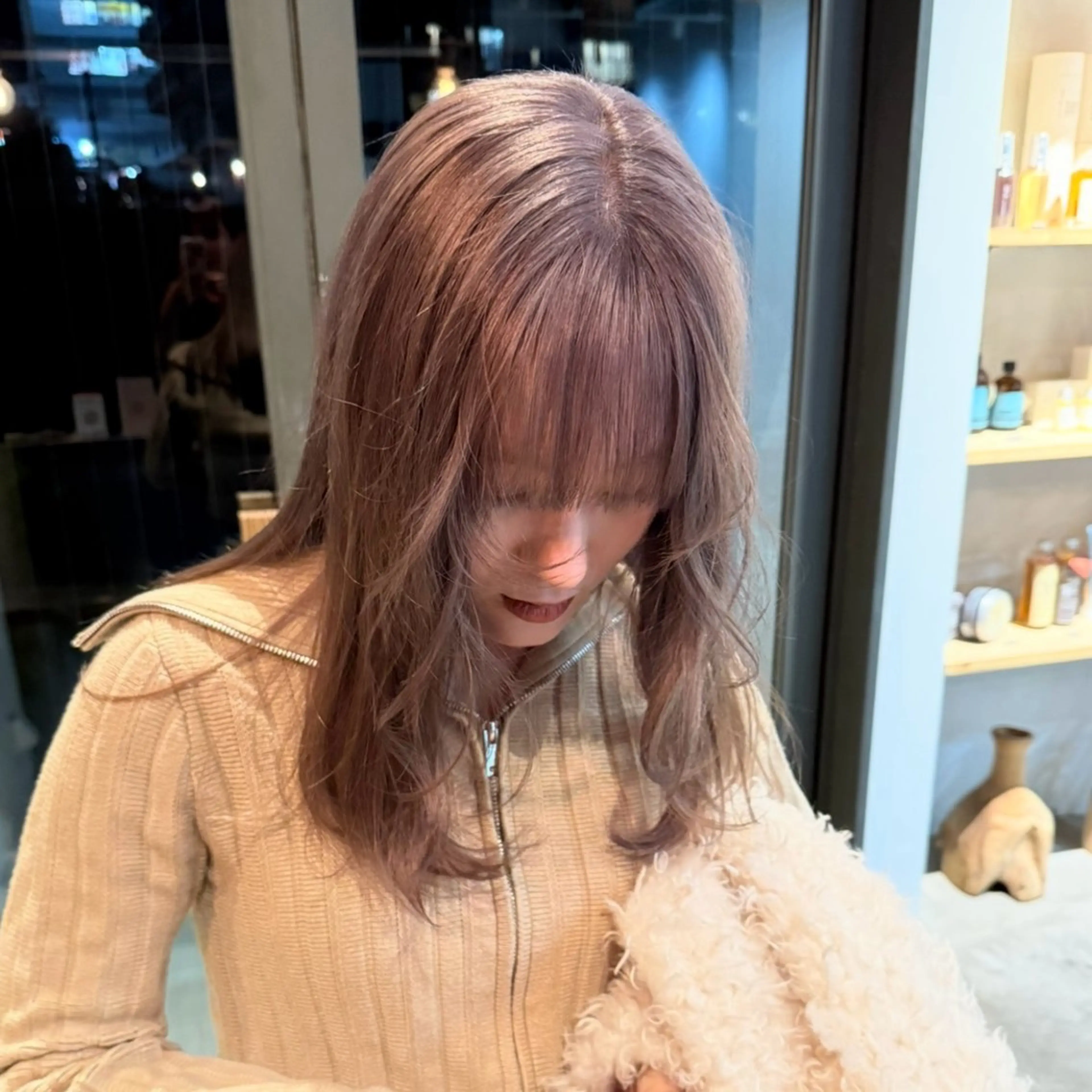 セミロング beni yumikoのヘアスタイル