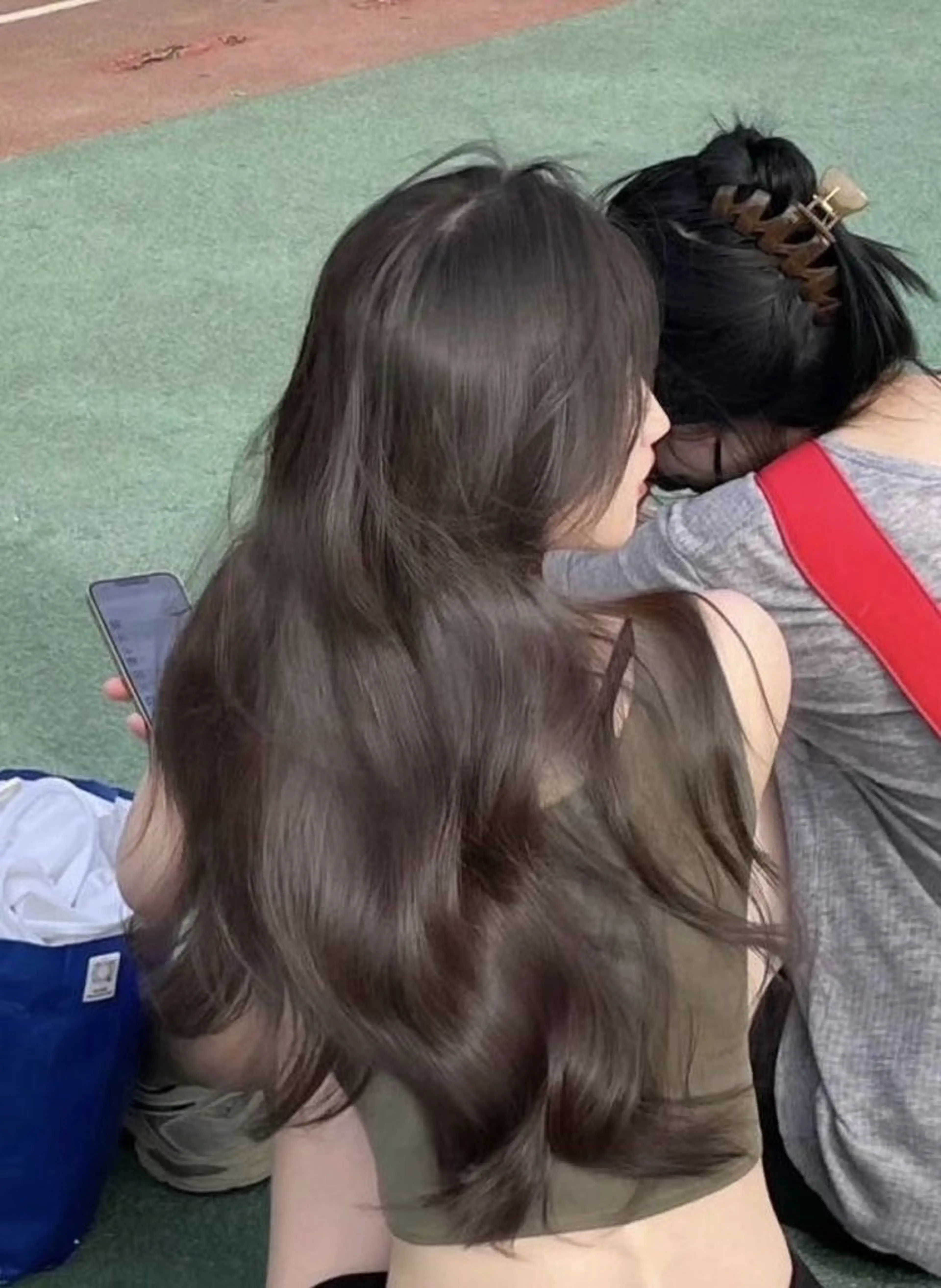 ロング カット ヘアカラー トリートメント 🤍韓国暗髪 レイヤー🤍きょうのヘアスタイル