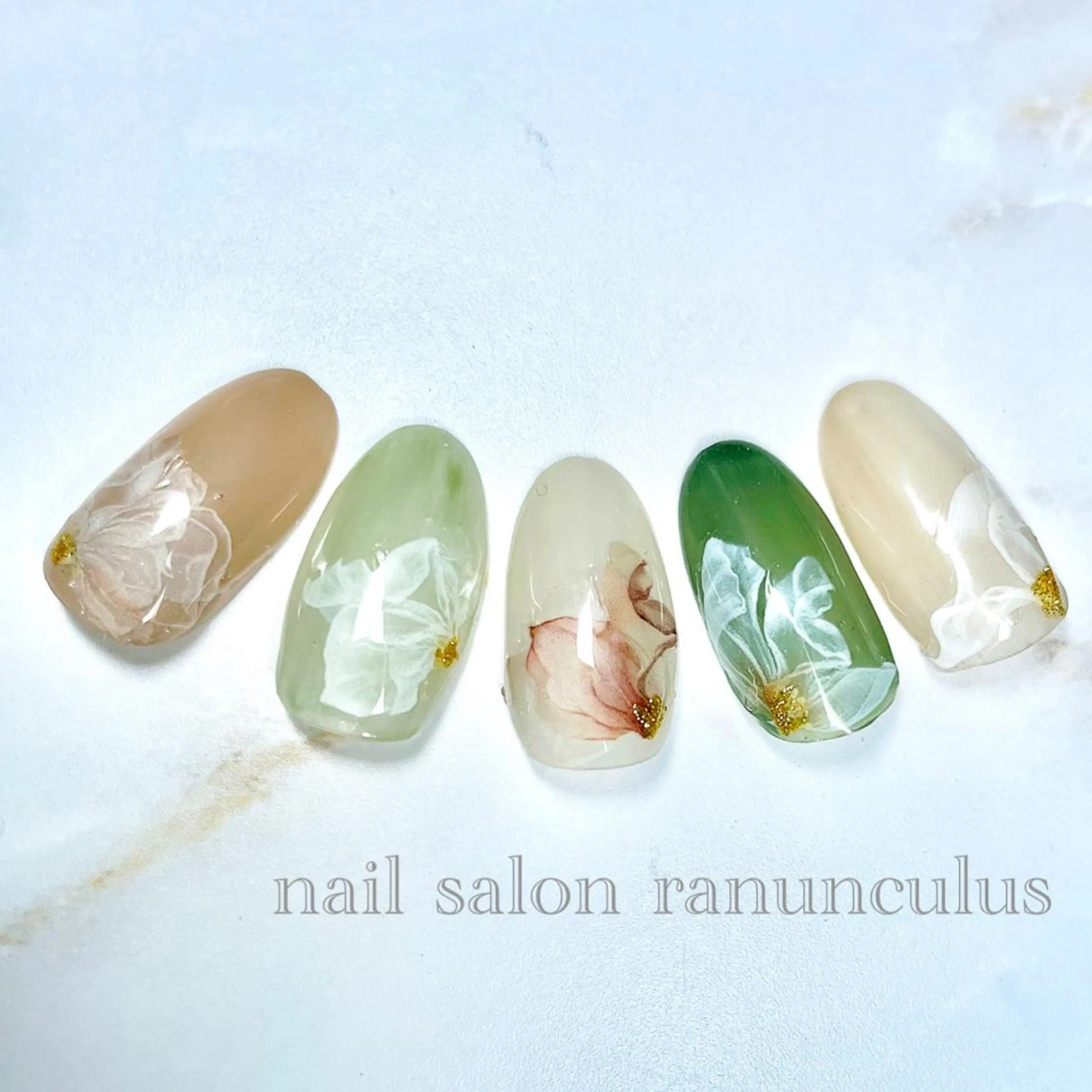 ネイル ハンドネイル nailsalon ranunculusのネイルデザイン
