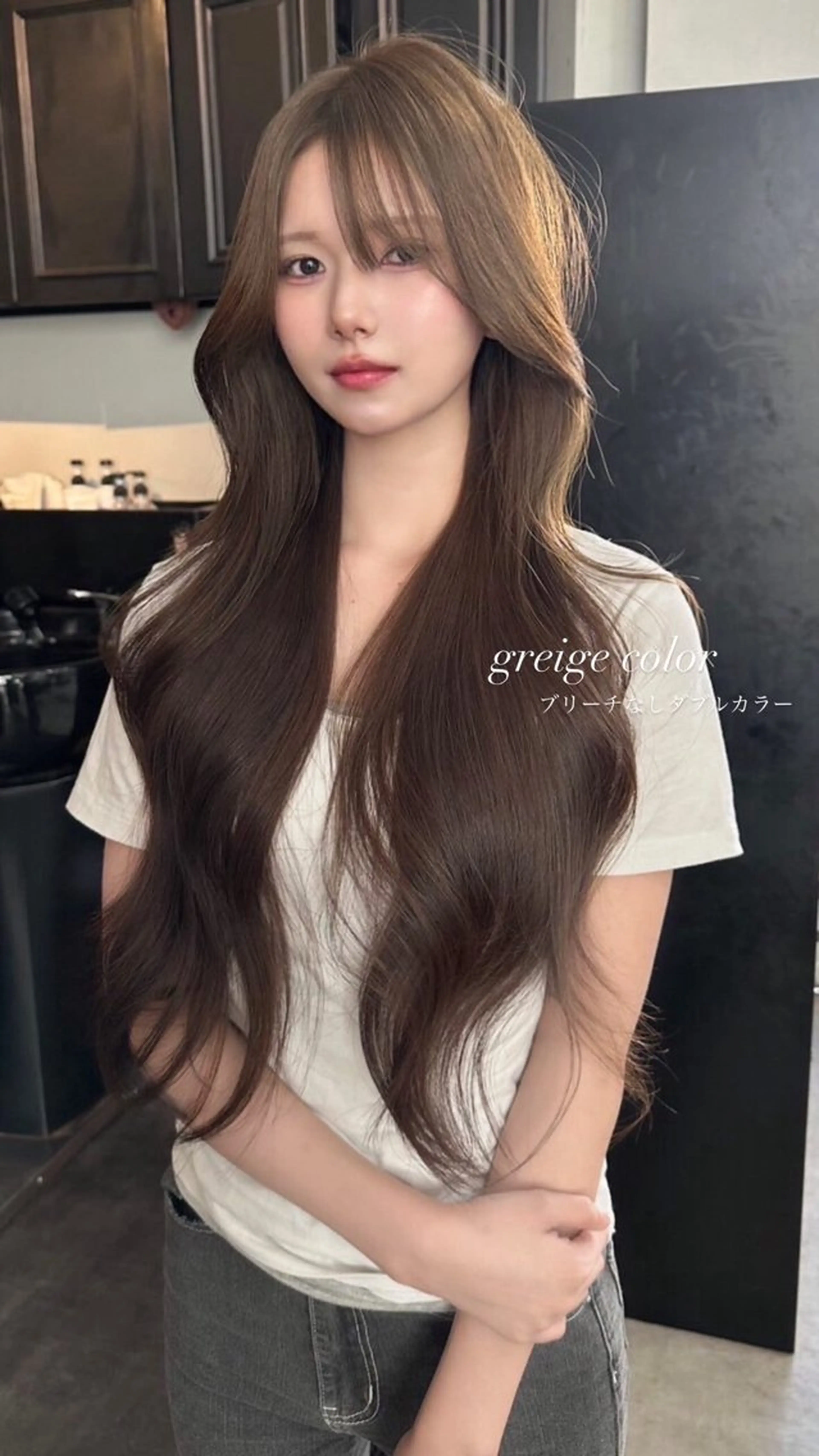 ロング カラー カット ヘアカラー トリートメント ヘアセット 🫧🇰🇷韓国ヘア レイヤー🐺Yutaのヘアスタイル