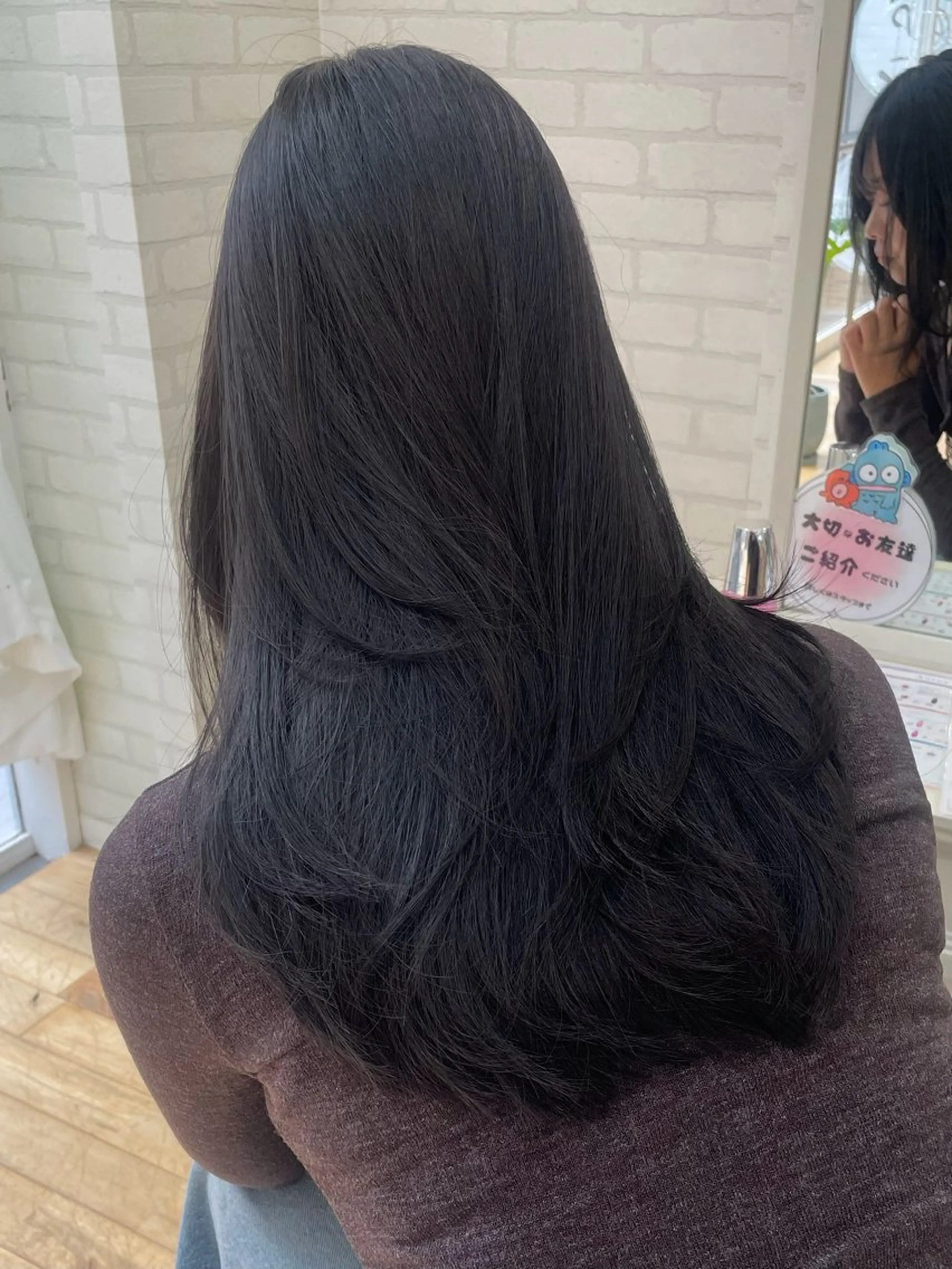 ミディアム カット 韓国風/レイヤー/ 長谷七海のヘアスタイル