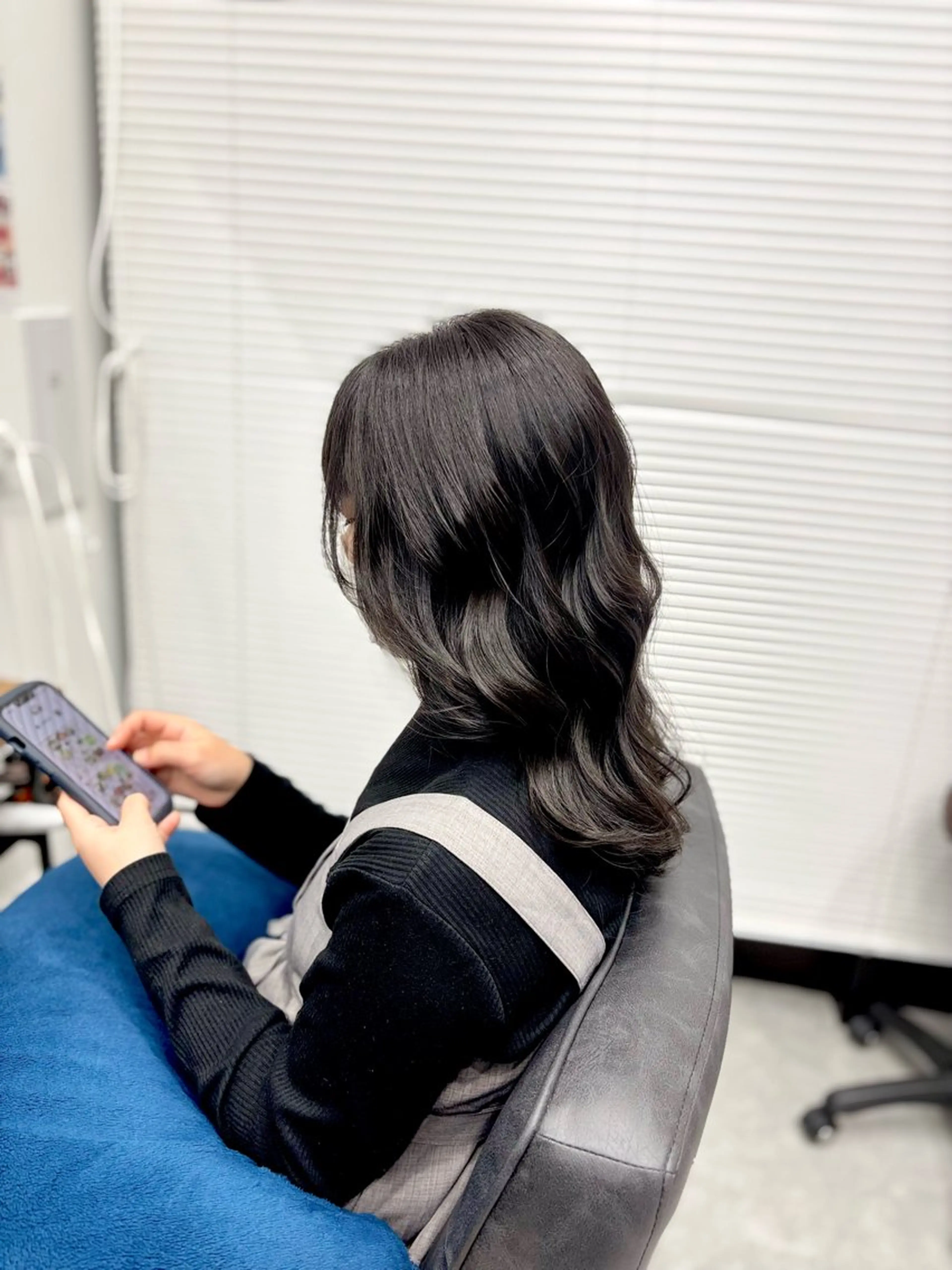 カラー 透明感カラー ヘアカラー トリートメント ふじたまりん /暗髪艶カラー🩶のヘアスタイル