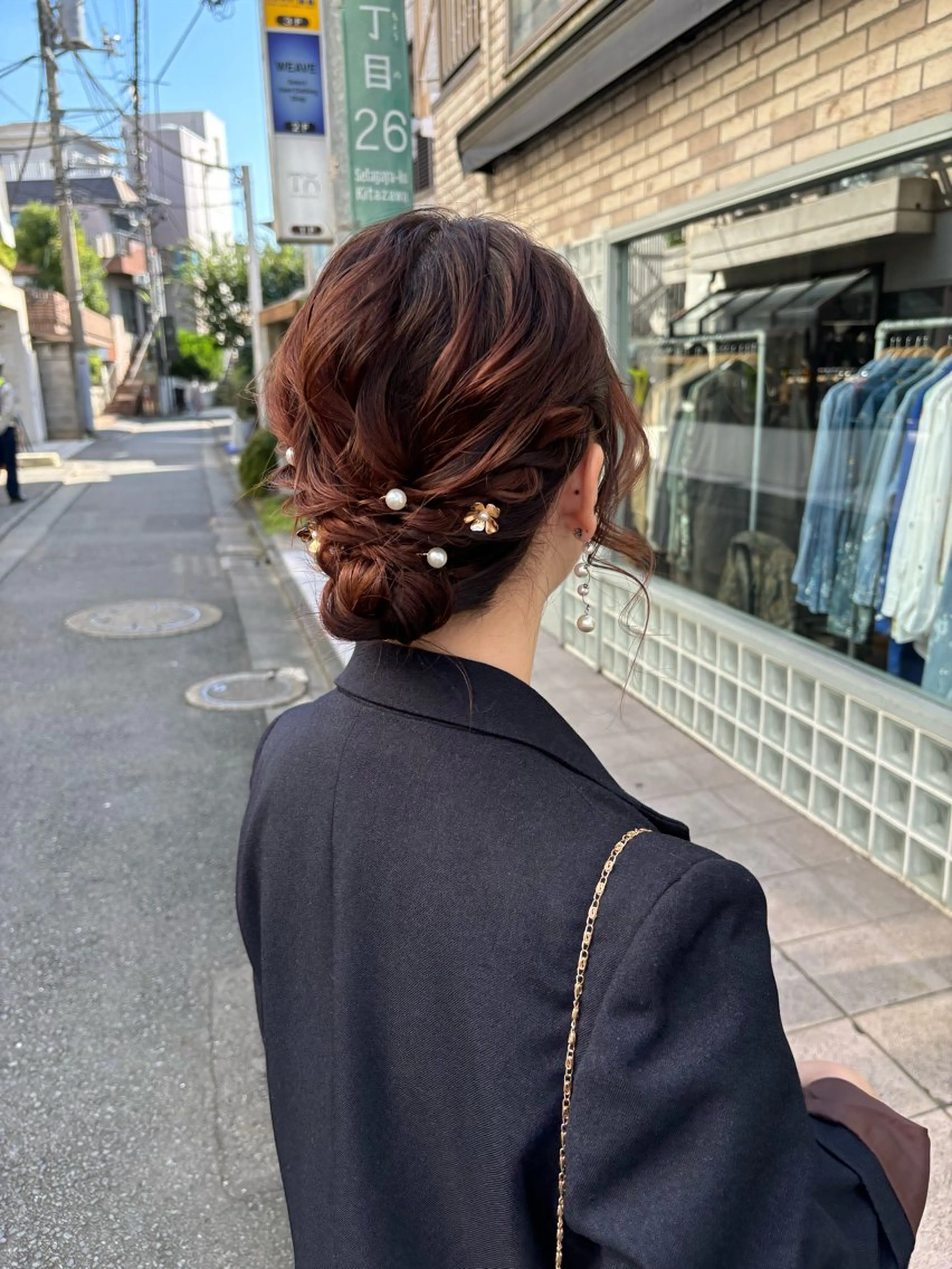 ミディアム ヘアアレンジ 結婚式・ブライダル ヘアセット 西山梨々/ボブ/ ショート/レイヤーのヘアスタイル