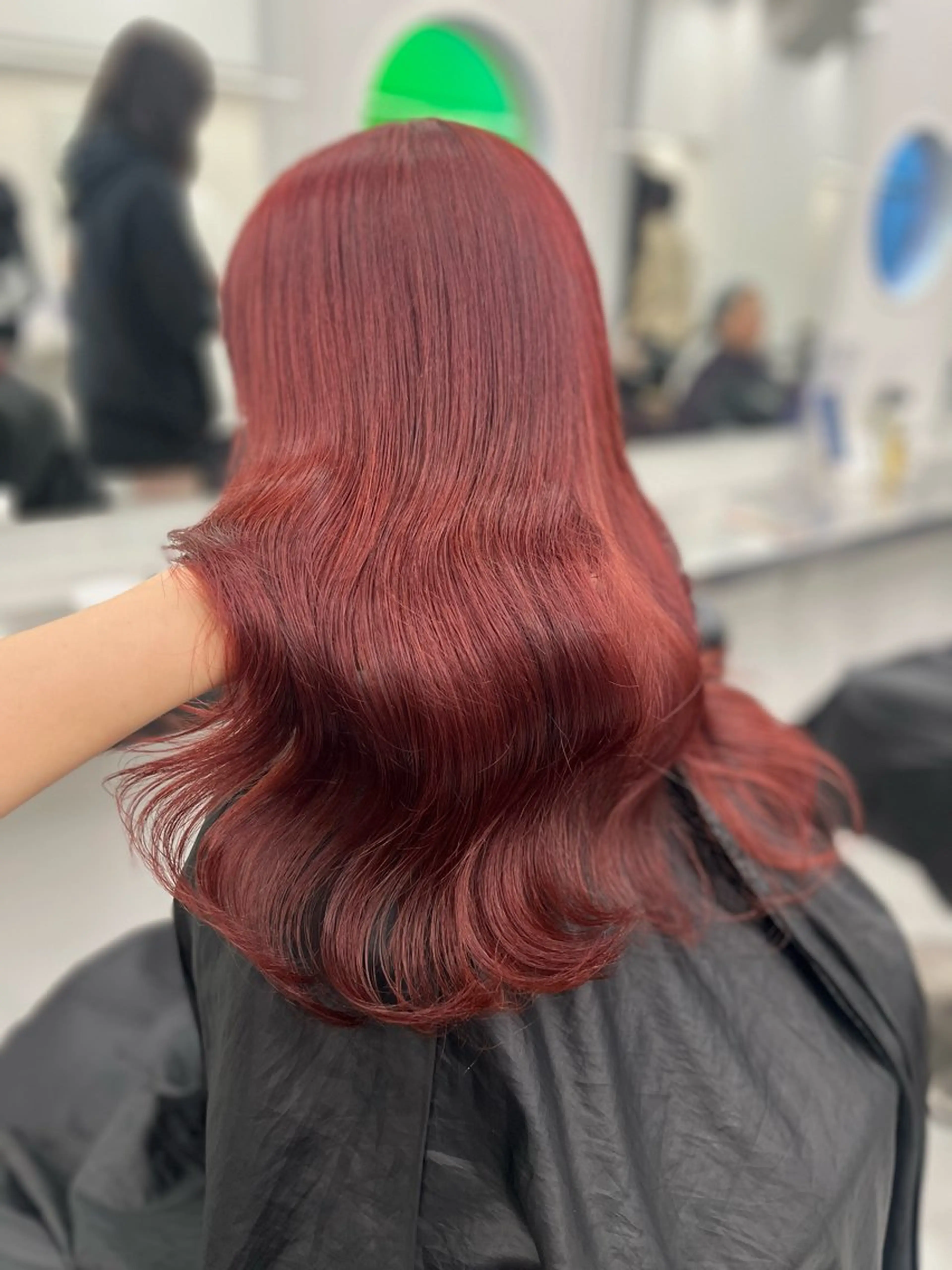 ロング ヘアカラー トリートメント ヘッドスパ ヘアセット 💗韓国暖色ヘア NO.1💗🪽のヘアスタイル