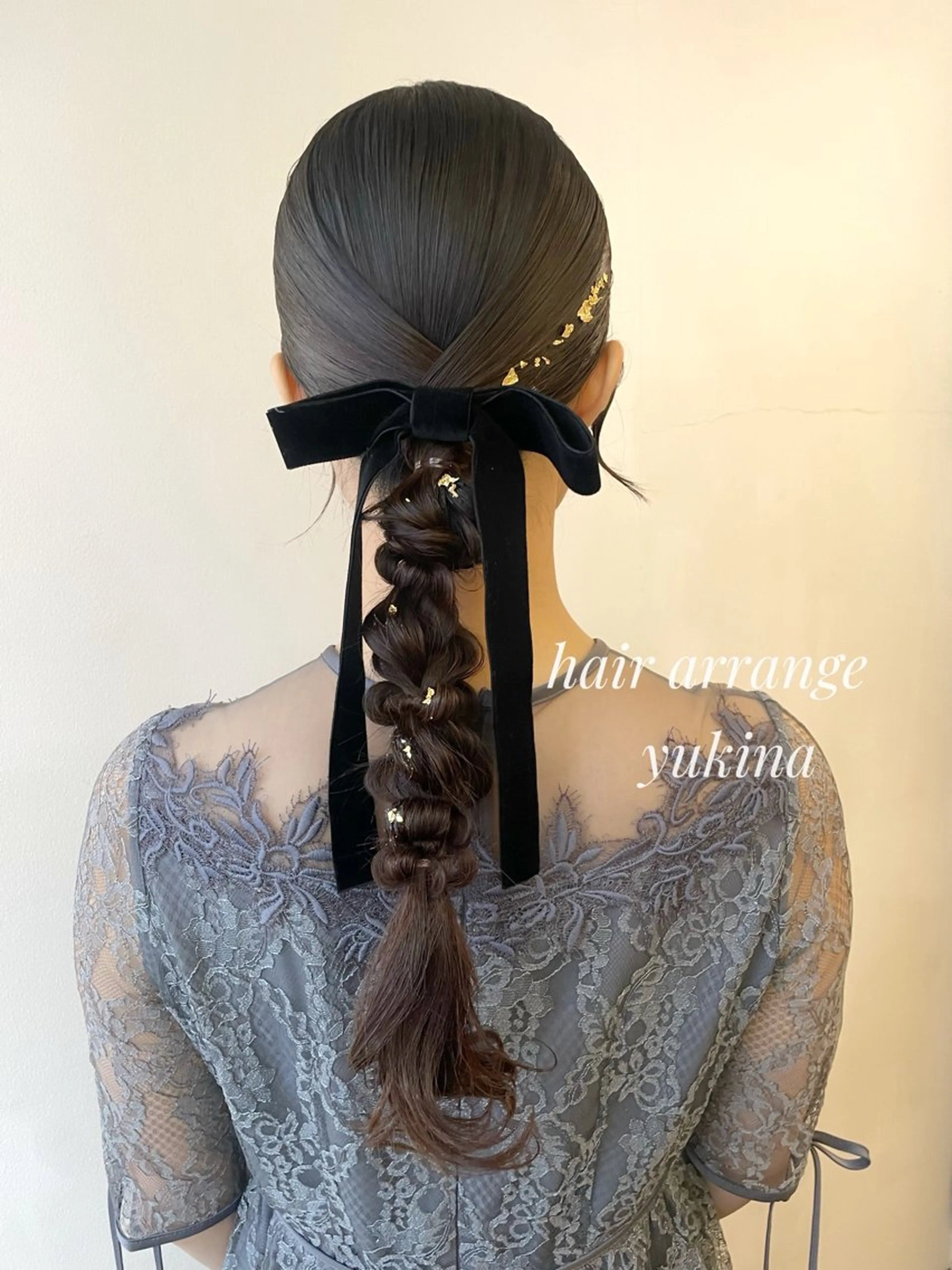 ロング ヘアアレンジ 結婚式・ブライダル ヘアセット Hair Salon BOTTOMS所属・✨透明感ケアカラー✨ 長野ゆきなのヘアスタイル