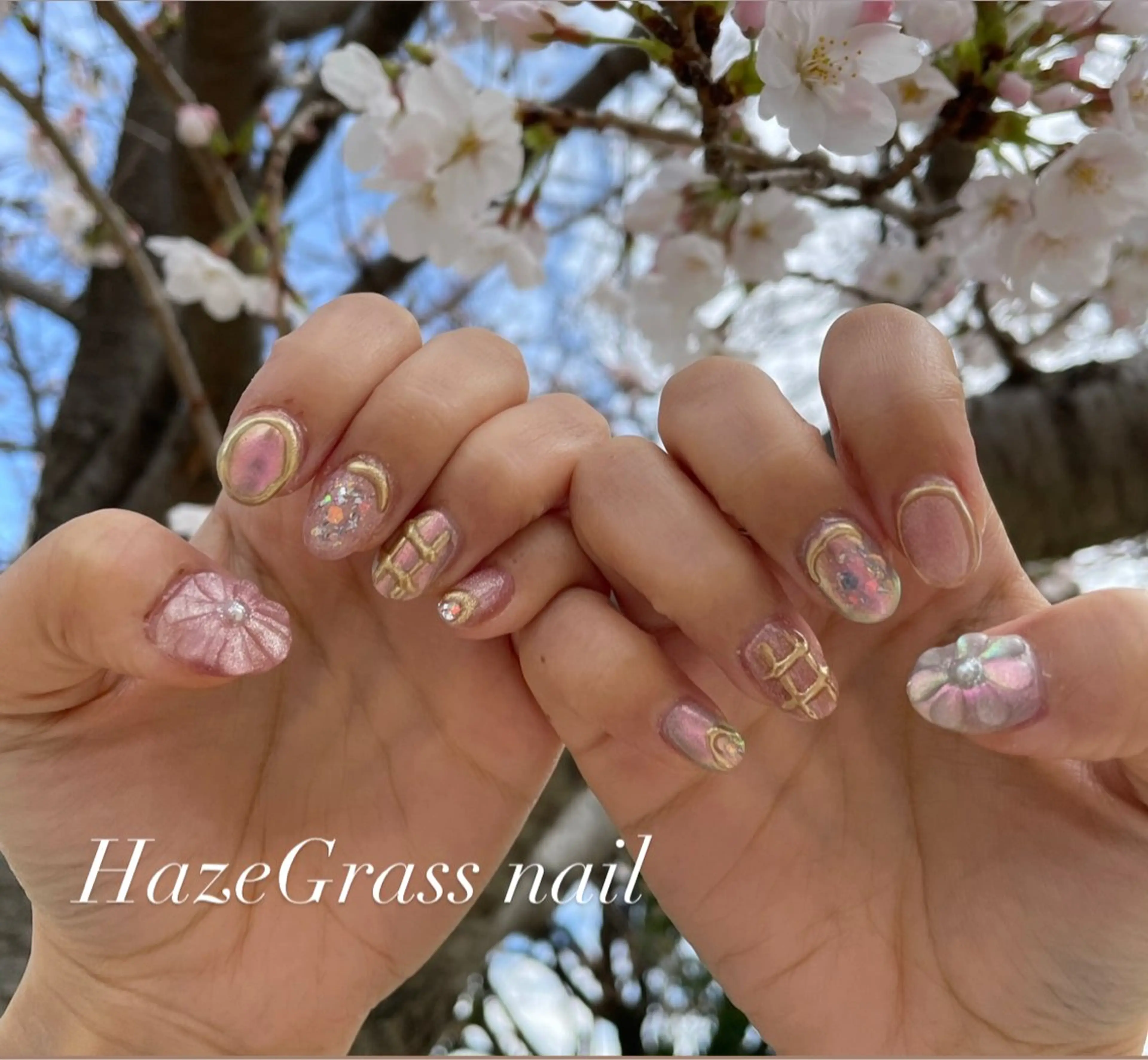 ショート HazeGrass NAILのネイルデザイン