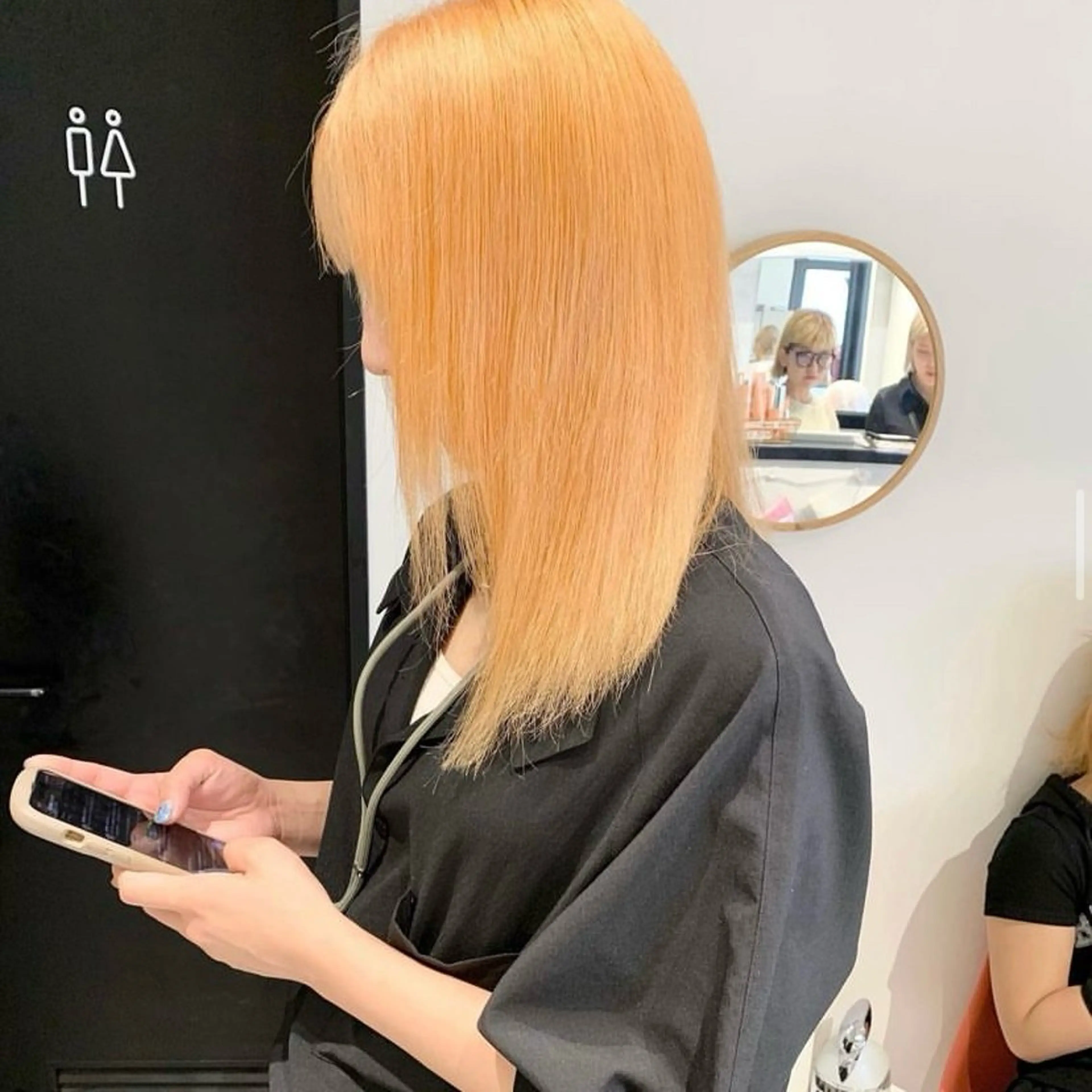 【ブリーチなしワンカラー】オレンジ系🧡🌻🧡.•*の写真