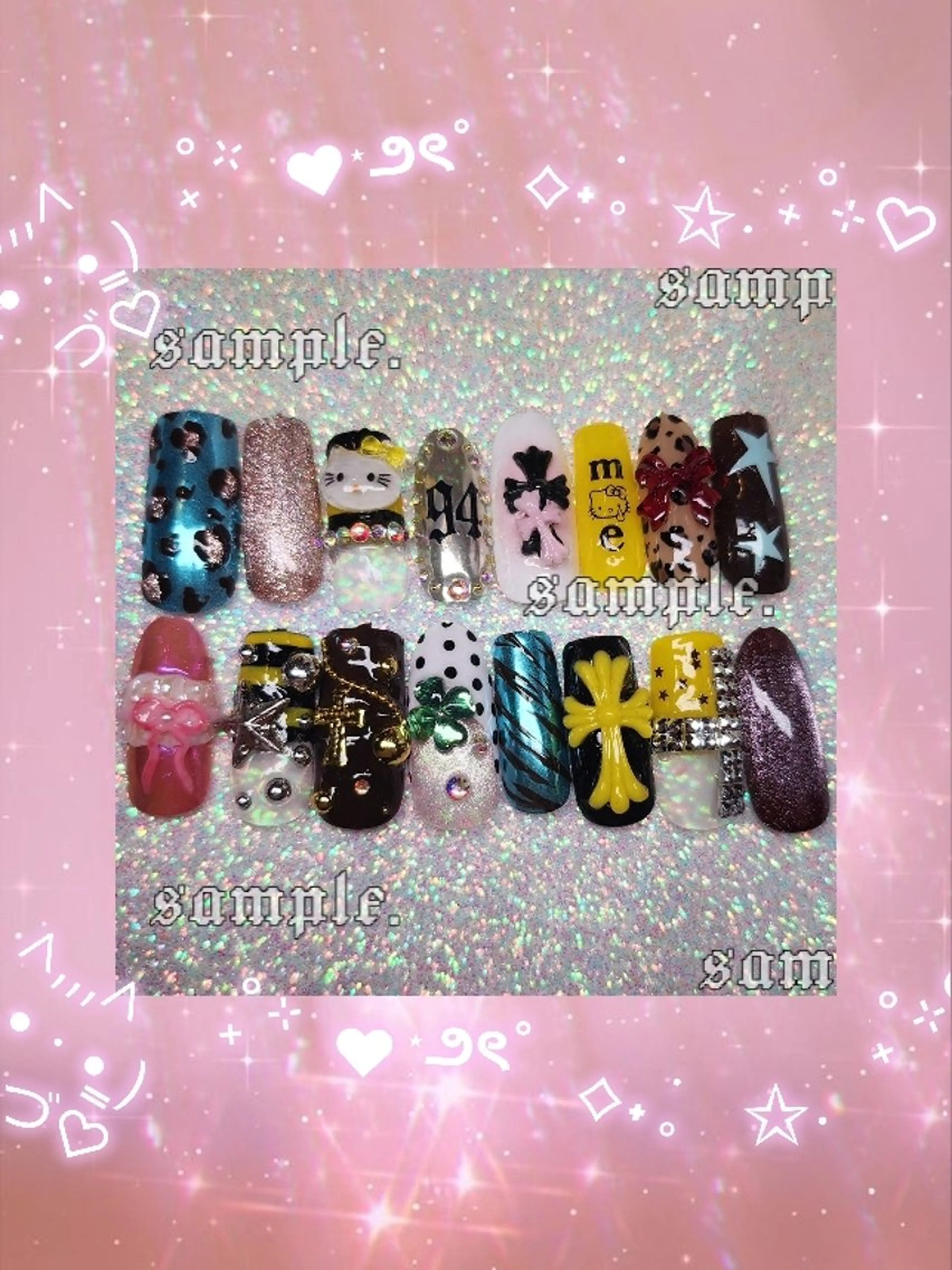 【🌸U24】gel /10本art❤️‍🔥好きなパーツ2個まで🤞🏻オフ込の写真