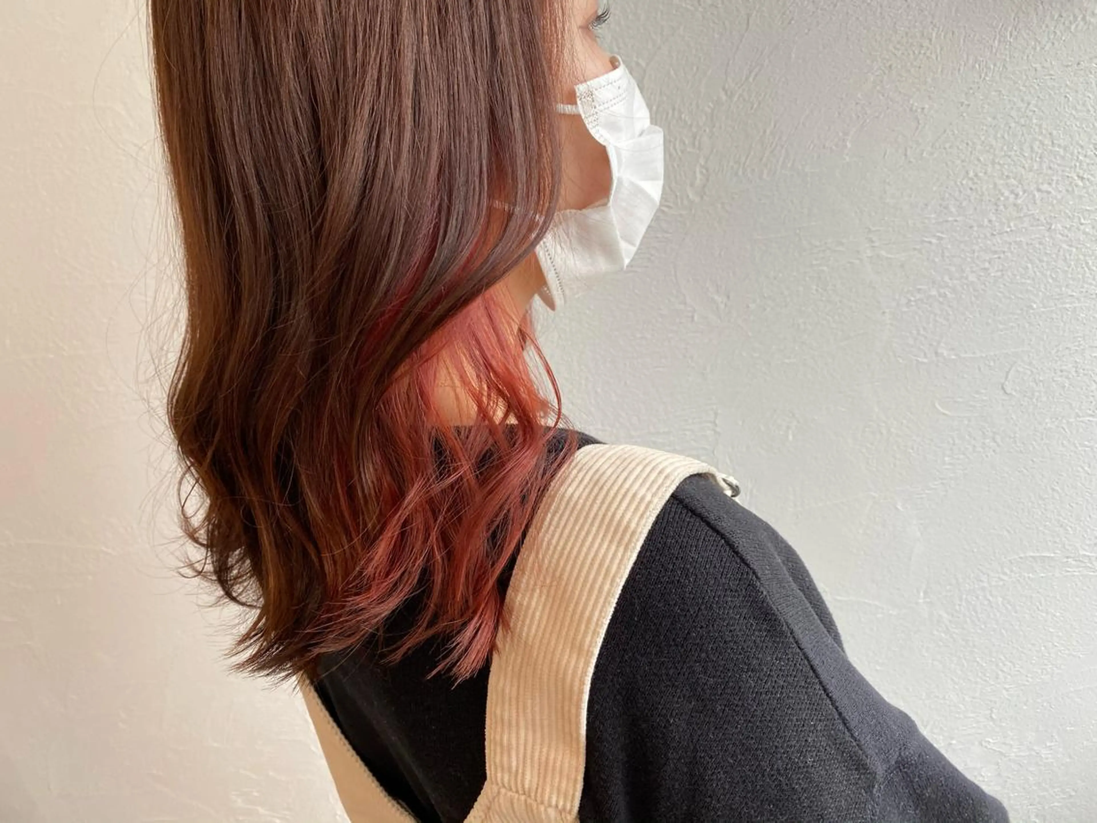 ミディアム カラー レッドカラー カット ヘアカラー 縮毛矯正 トリートメント KINI所属・HIYOSHI　✂︎ 艶髪職人のヘアスタイル