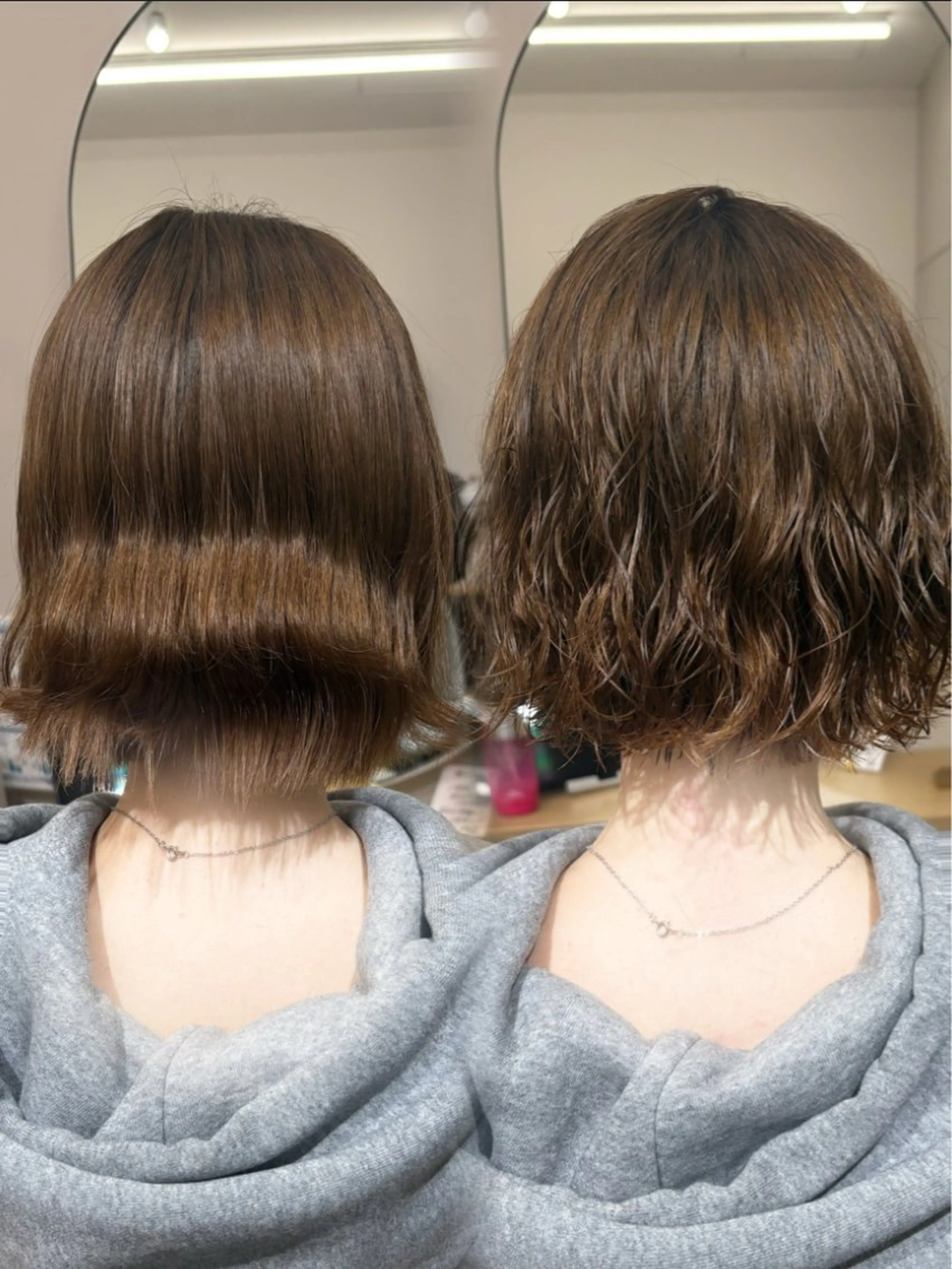 ショート パーマ パーマ sand 池袋所属・ミディアム レイヤー♡桃花🎀のヘアスタイル