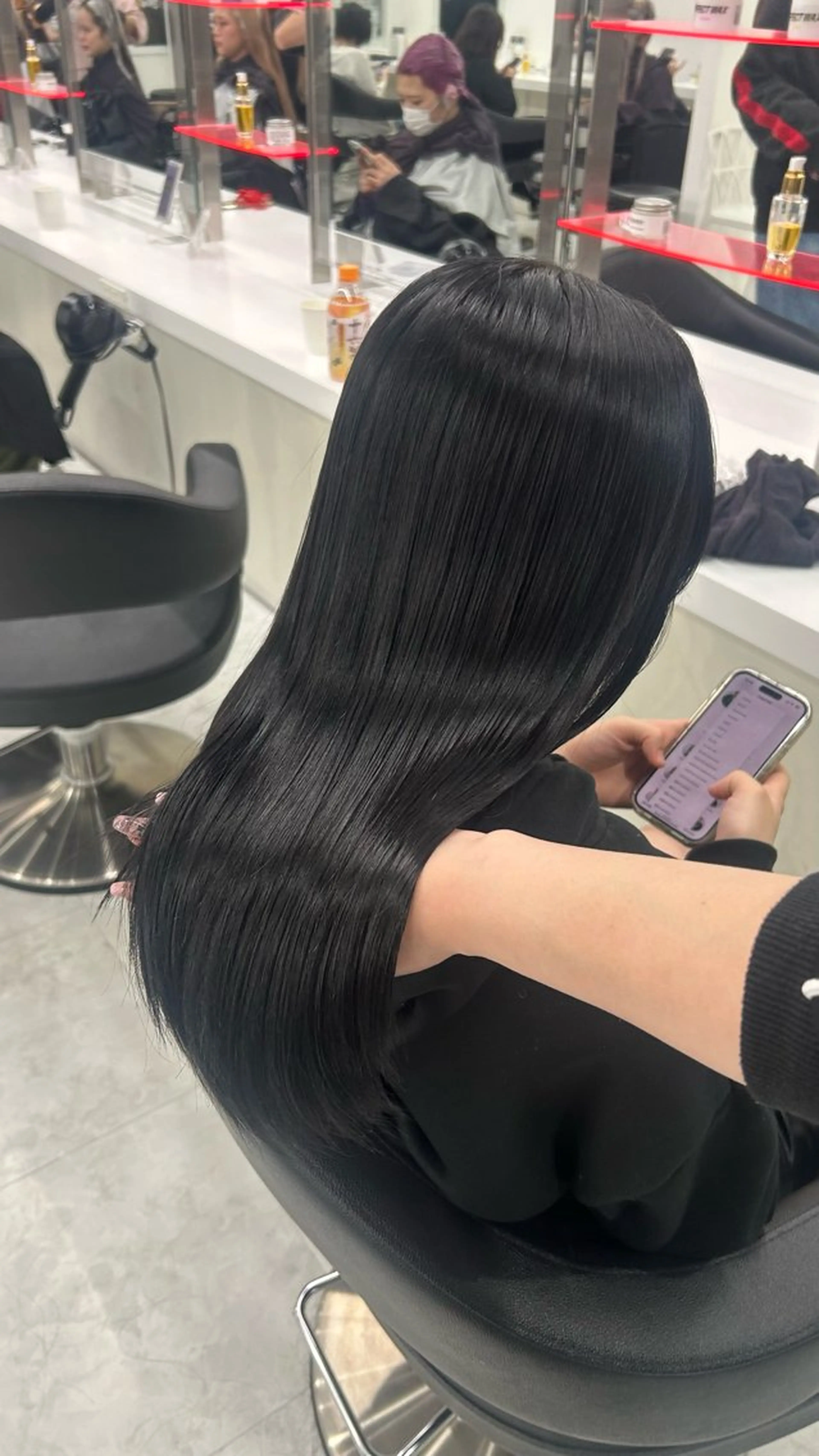 ロング カラー パーマ ヘアアレンジ メンズ キッズ ヘアカラー トリートメント 🩶盛れ✖️韓国ヘア 🩶Himari🎀のヘアスタイル