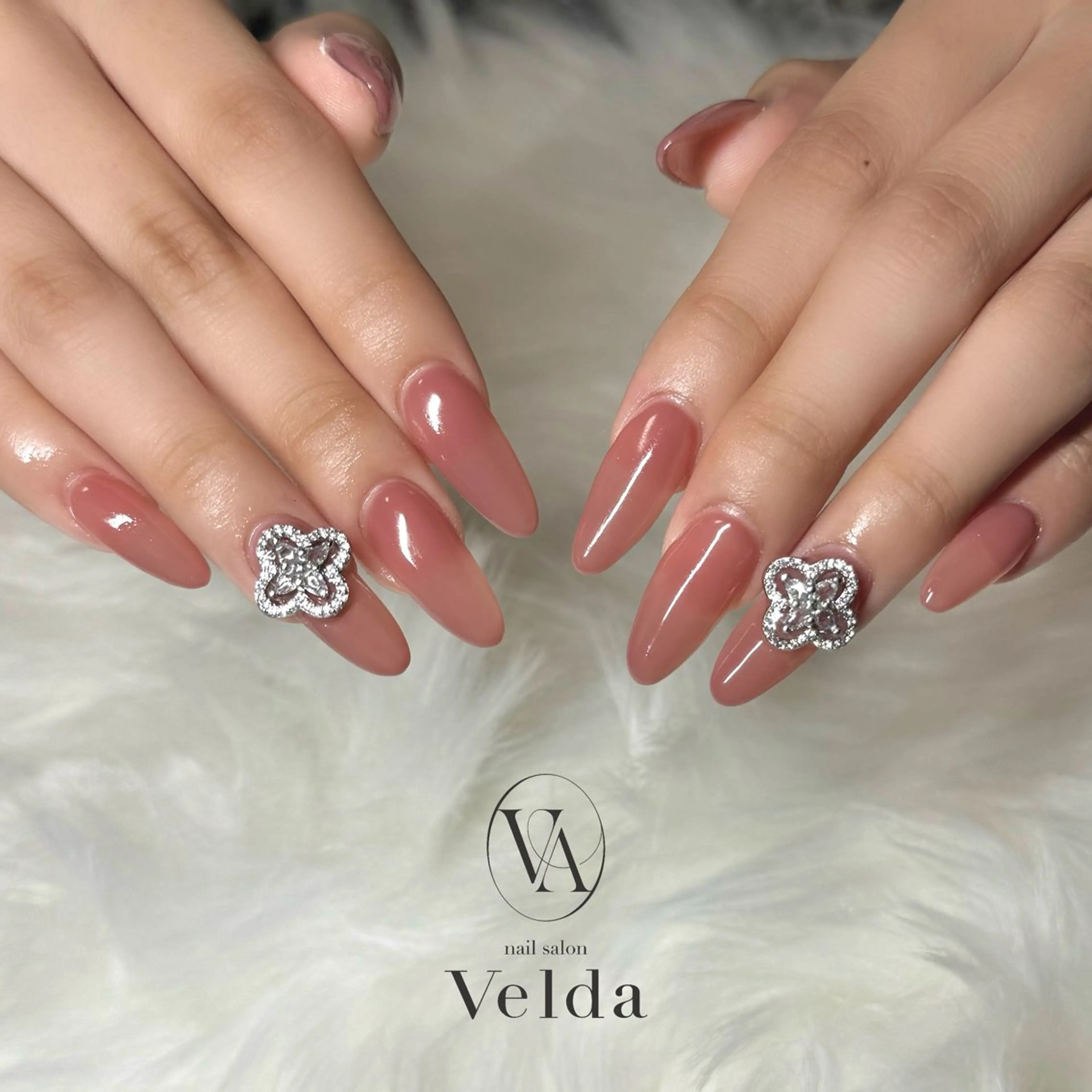ネイル ワンカラーネイル ピンク 💎スカルプ💎 Velda(ベルダ)のネイルデザイン