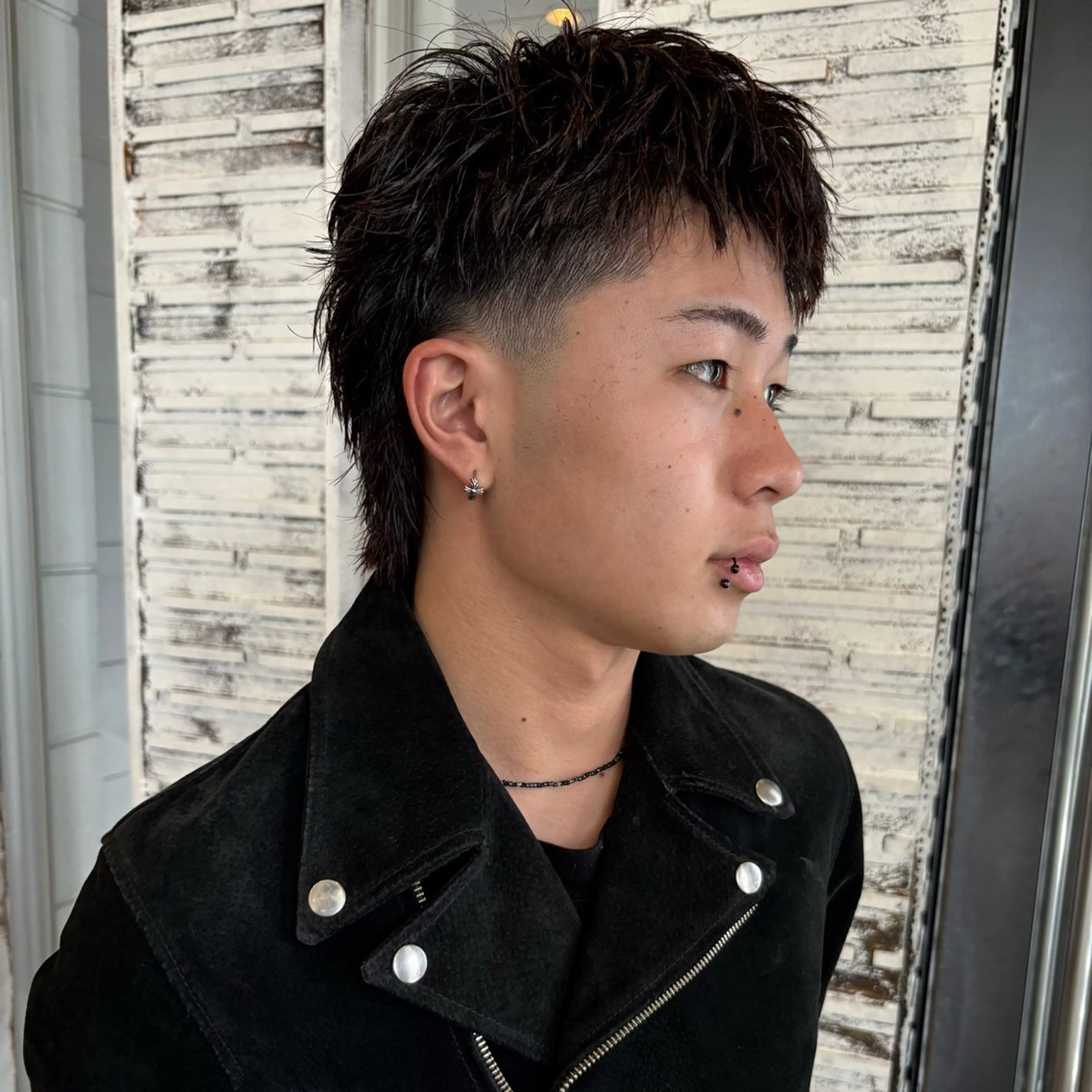 ショート メンズ フェードカット メンズウルフカット マレットヘア ウルフカット ワックス脱毛 その他(アイブロウ) ✨艶ブリーチカラー✨ 酸性ストレート光太郎のヘアスタイル